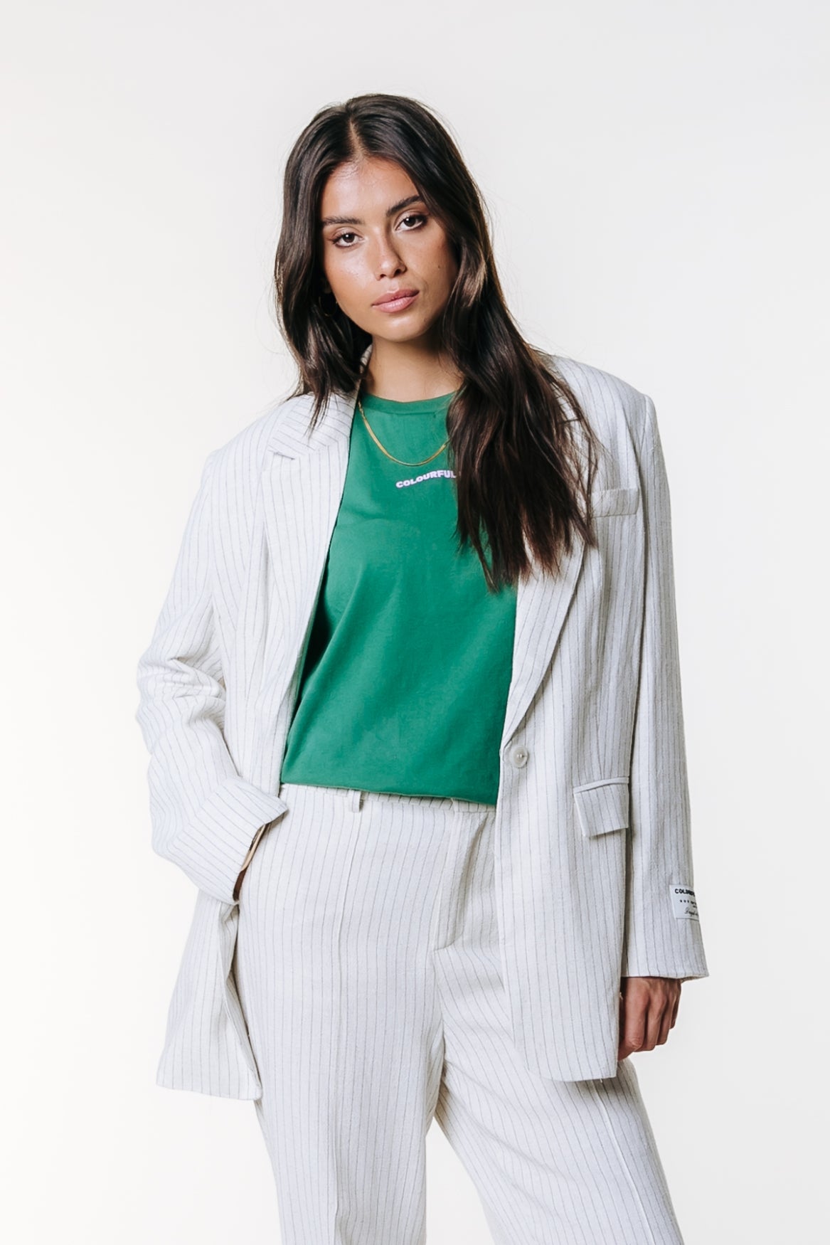 Jesra Pinstripe Blazer | Off white