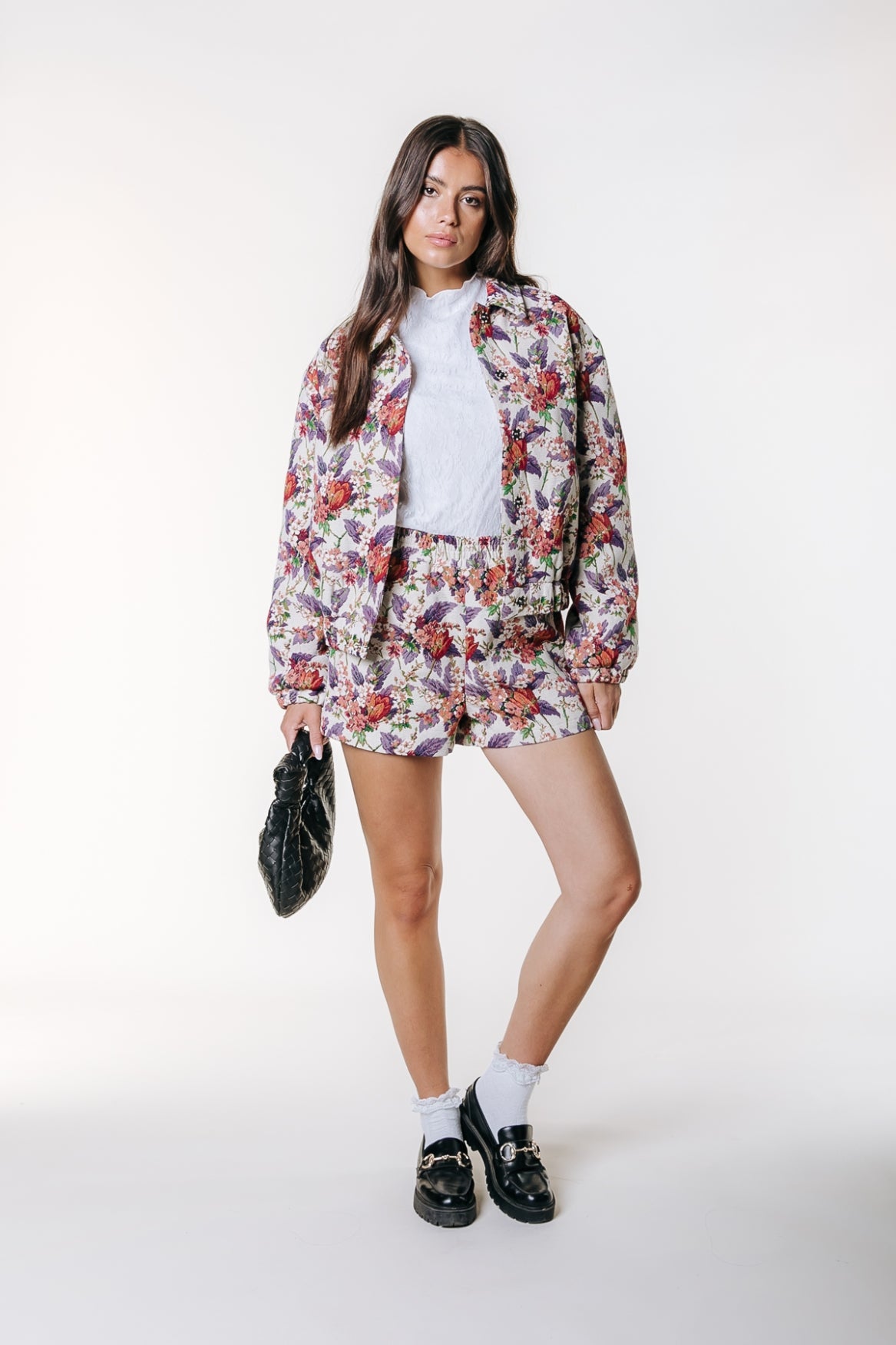 Bente Flower Jacquard Jacket | Off white