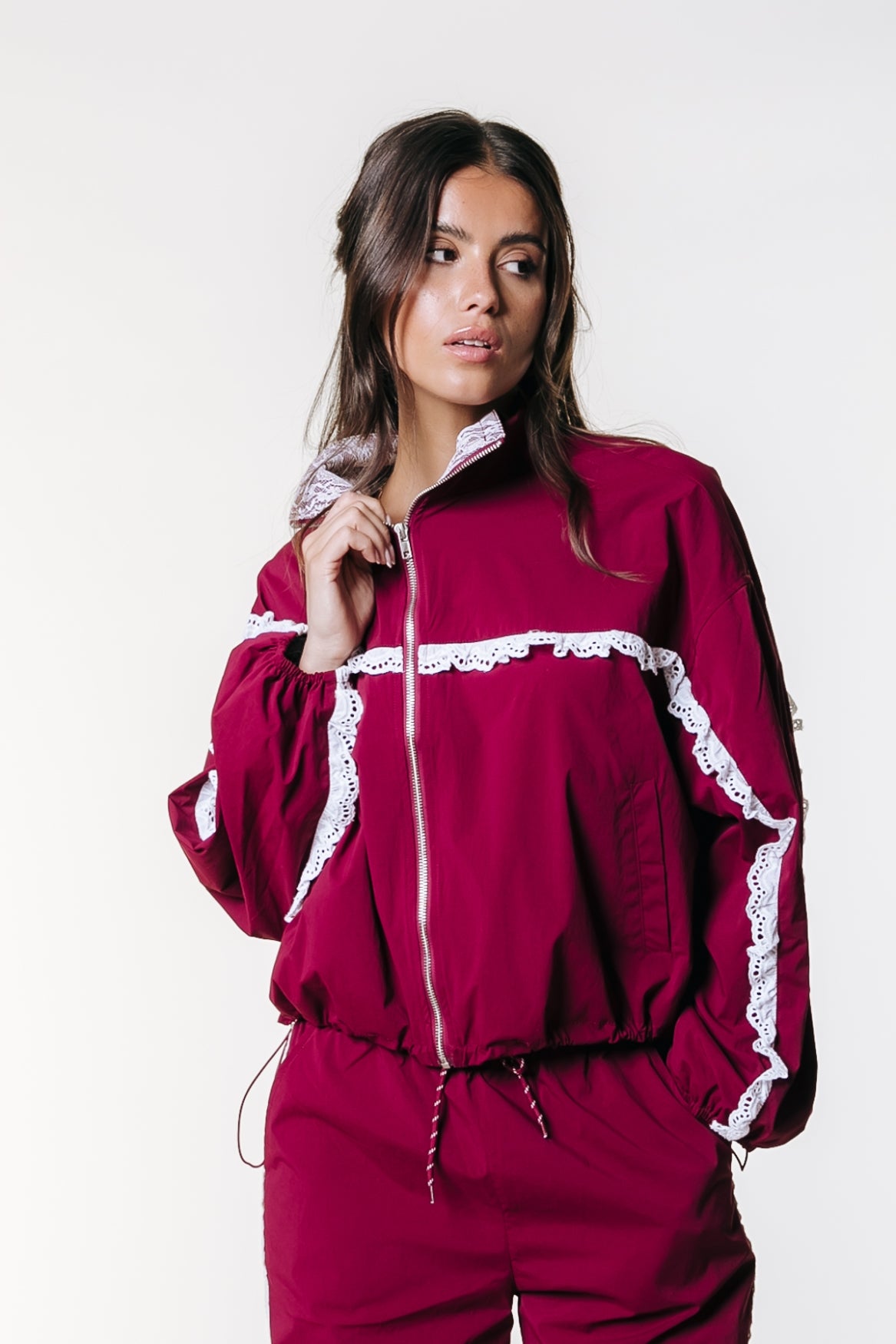 Romy Reversible Jacket | Merlot Red