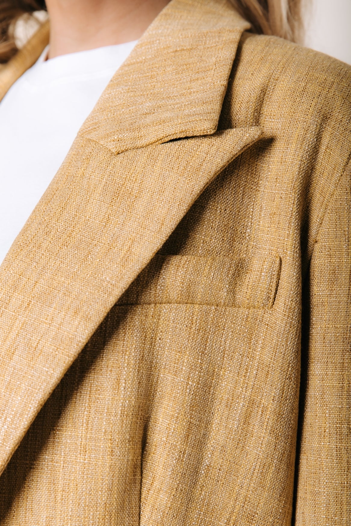 Bowie Single Breasted Blazer | Ochre Yellow