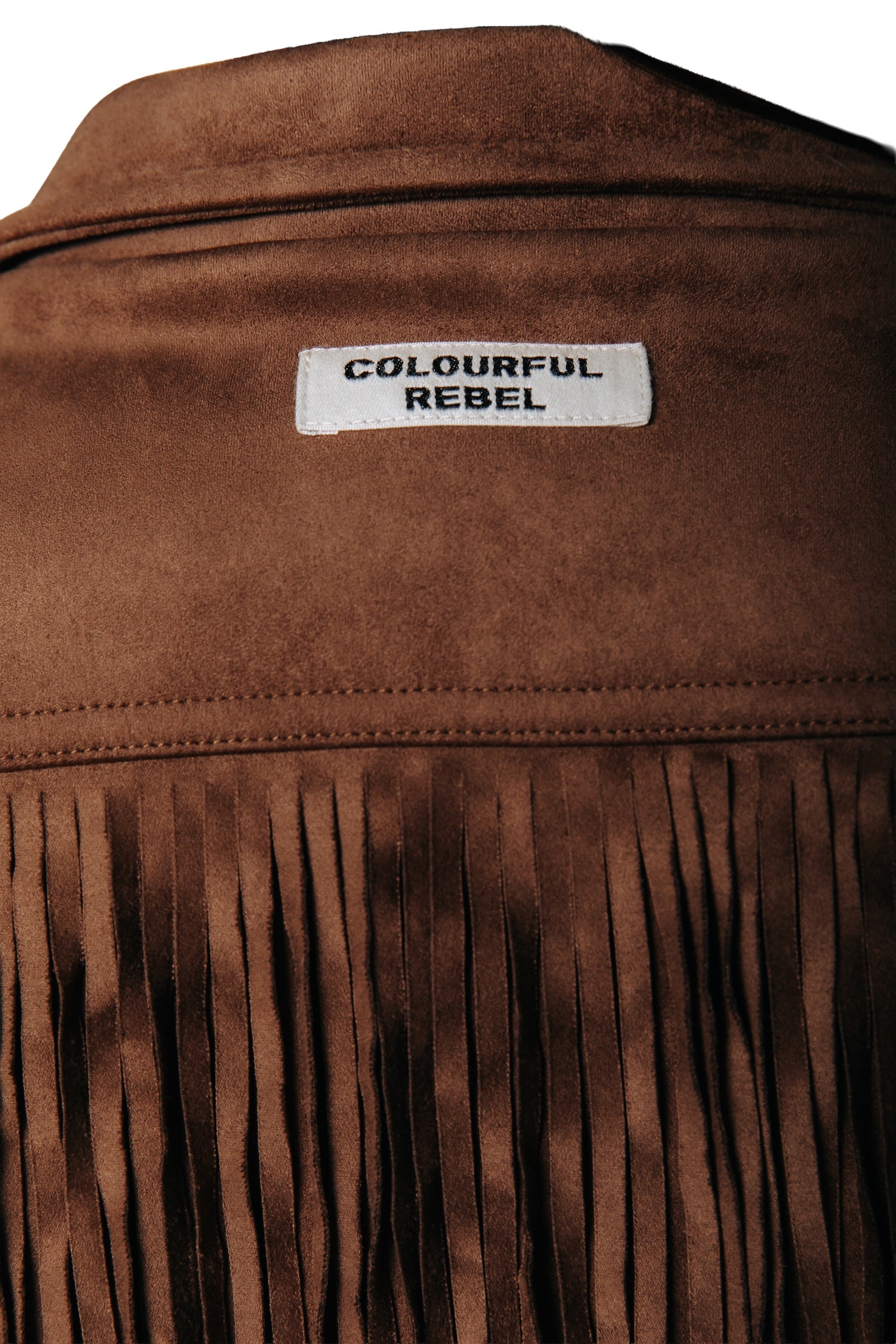 Gigi Fringe Cropped Blazer | Brown
