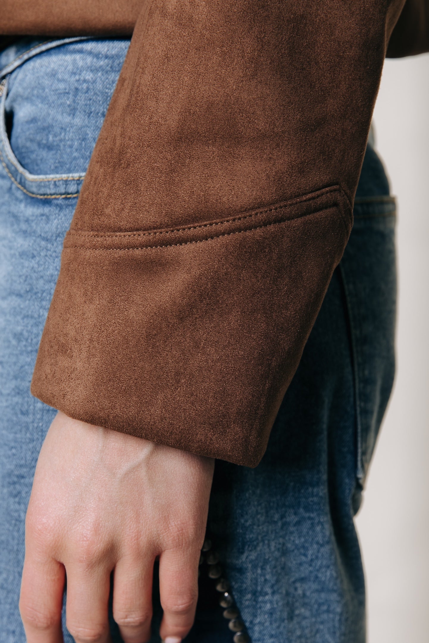 Gigi Fringe Cropped Blazer | Brown