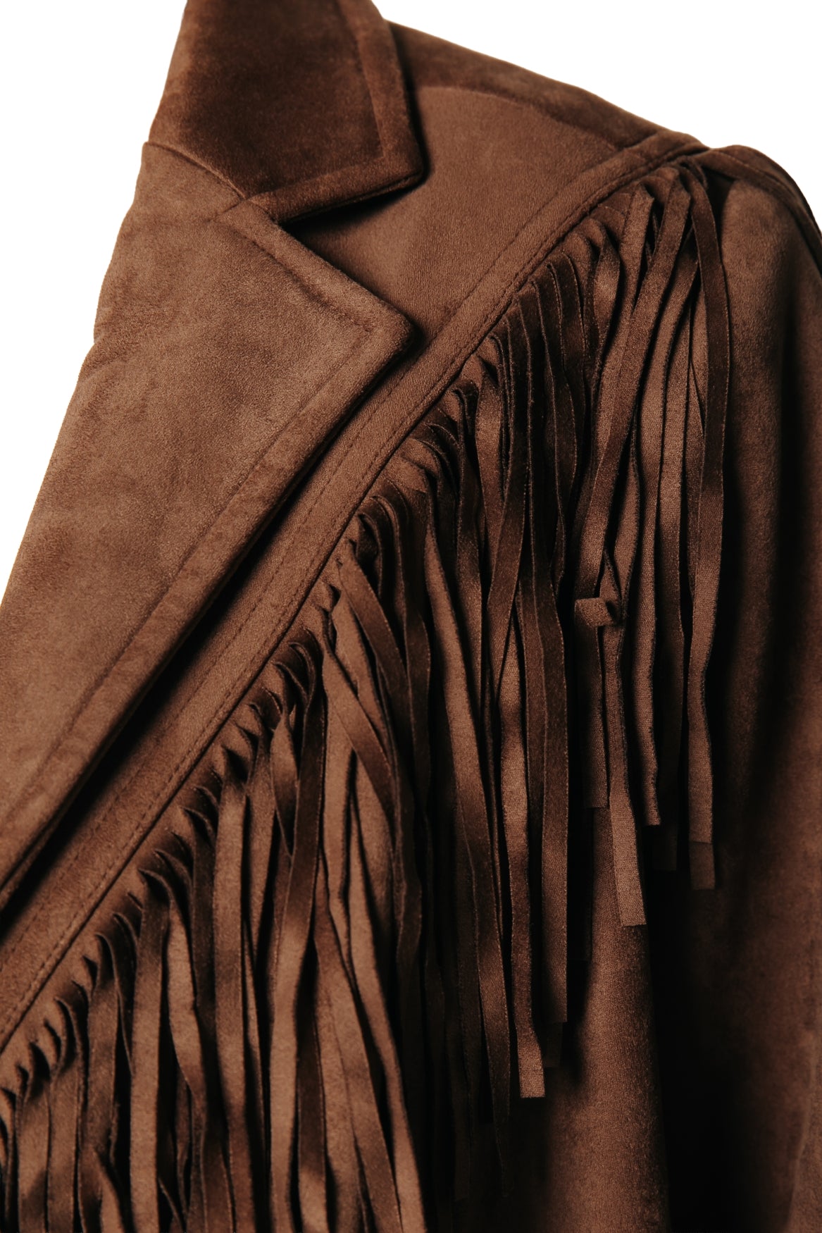 Gigi Fringe Cropped Blazer | Brown