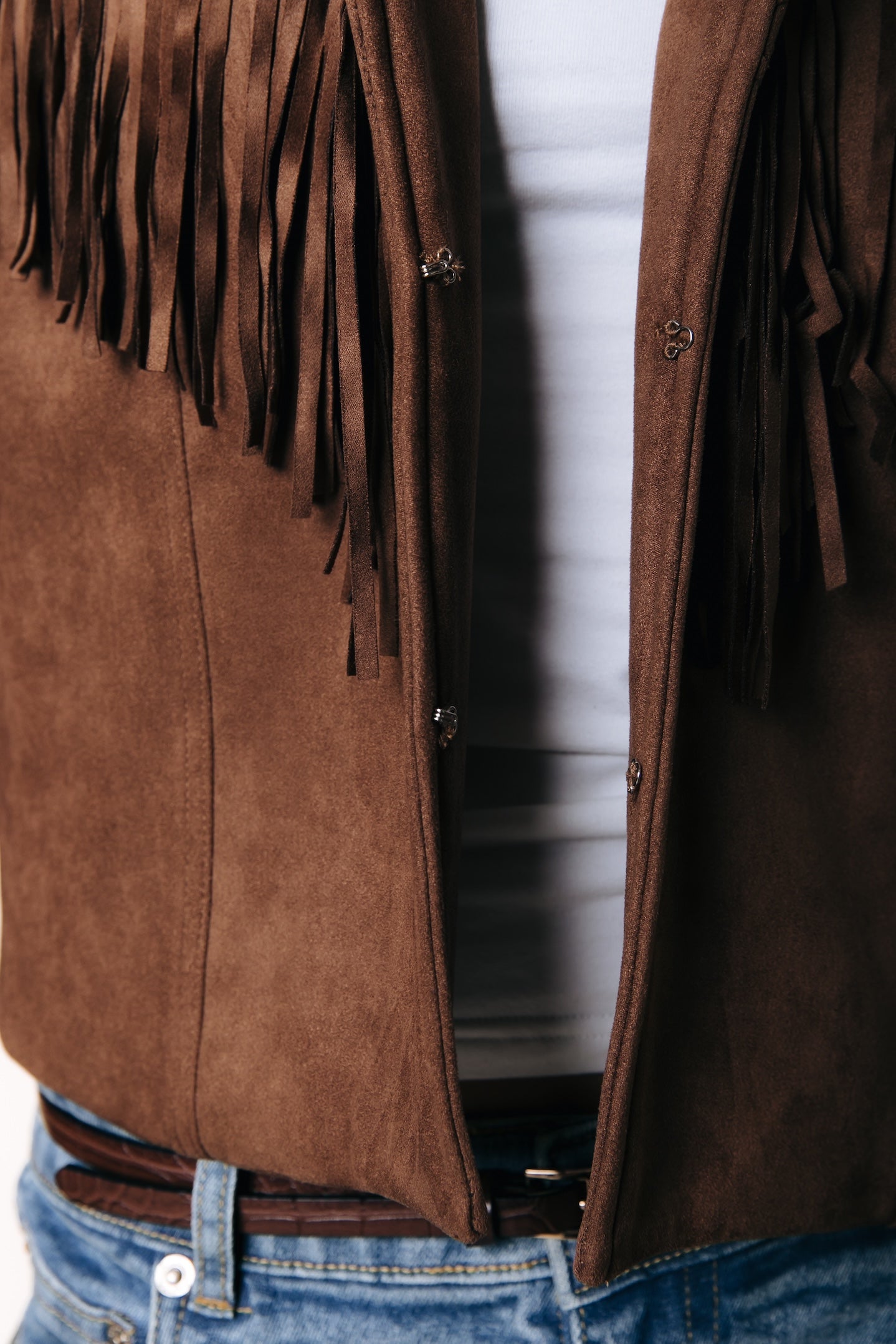 Gigi Fringe Cropped Blazer | Brown