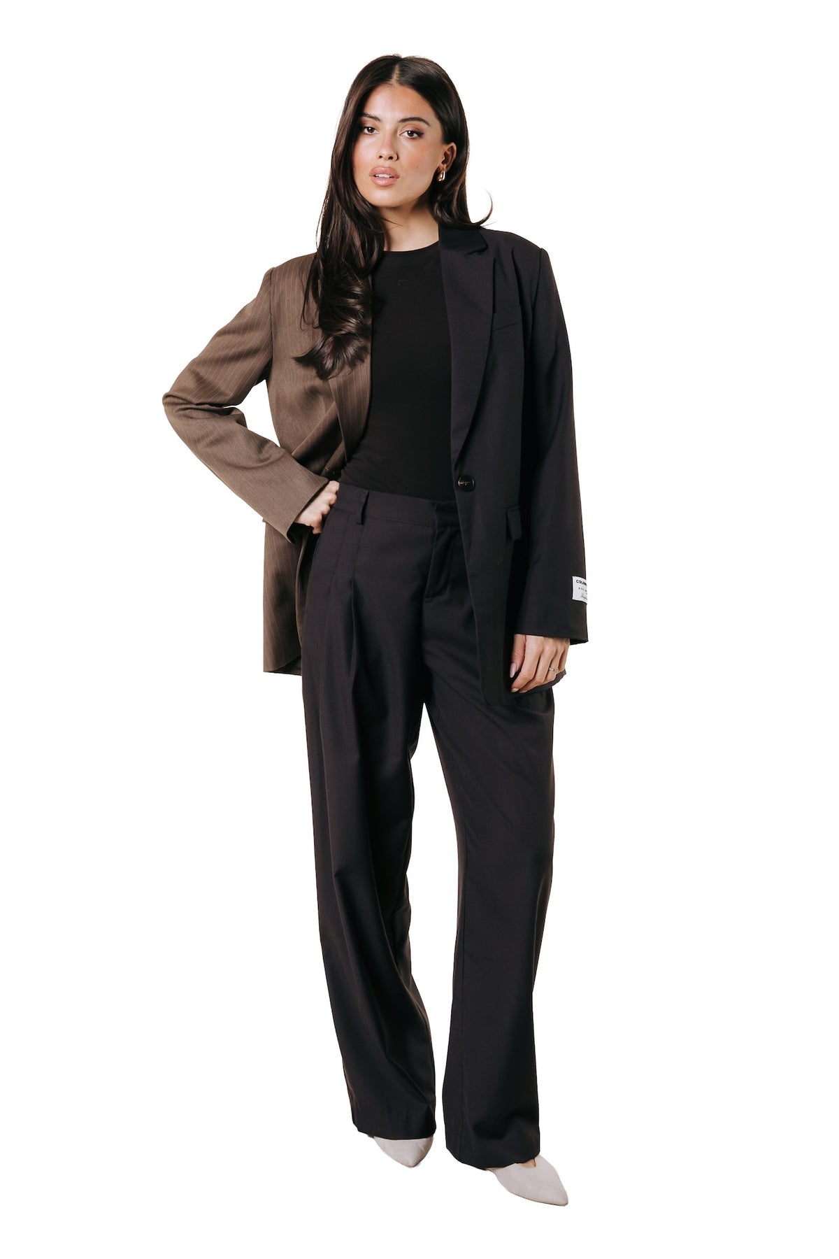 Jesra Two Tone Blazer | Brown
