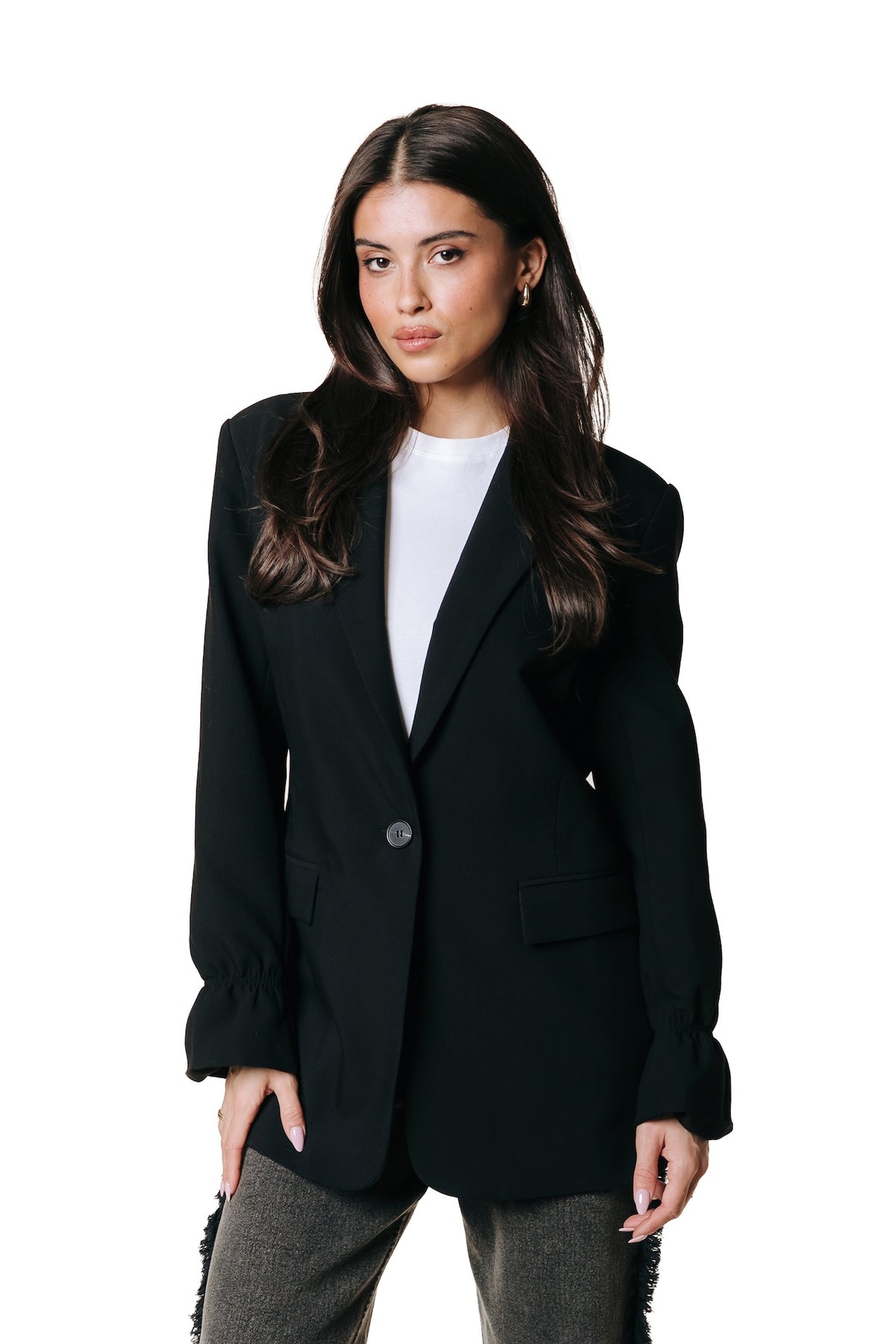 Iris verstellbarer Blazer mit Taillenbetonung | Schwarz