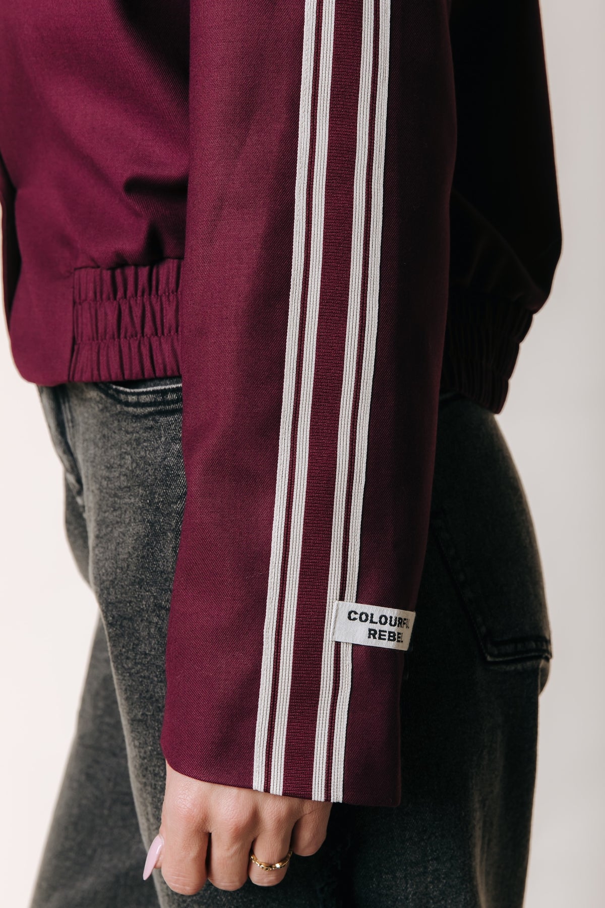 Zoe Blazer mit Raffsaum | Bordeauxrot