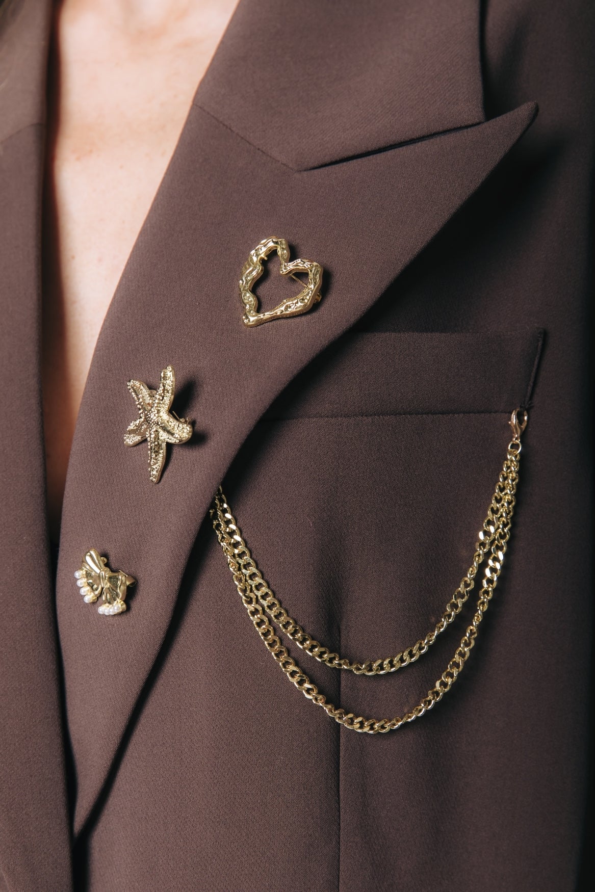 Bowie Charm Blazer | Brown
