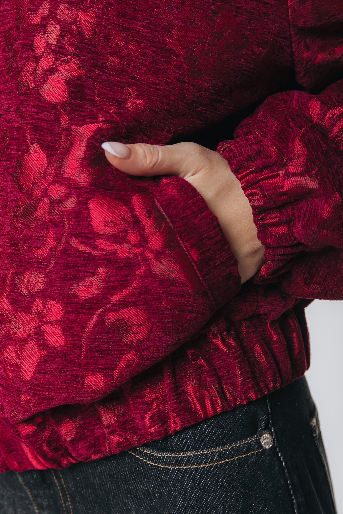 Bente Jacquard Jacket | Red