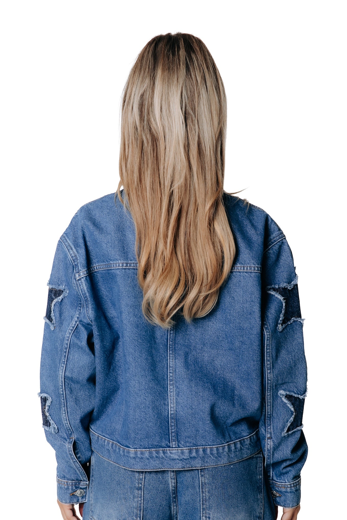 Jo Star Worker Jacket | Mid blue denim