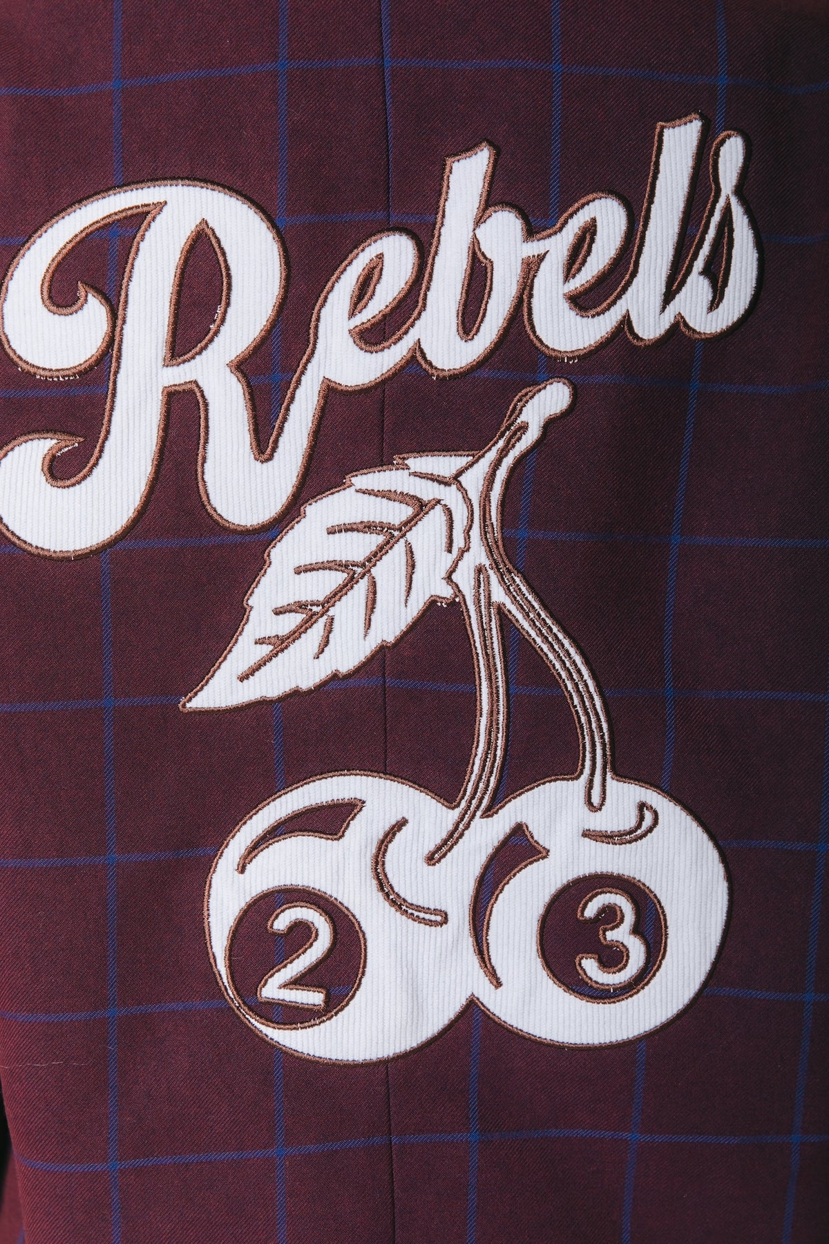 Dova Check Cropped Blazer | Red