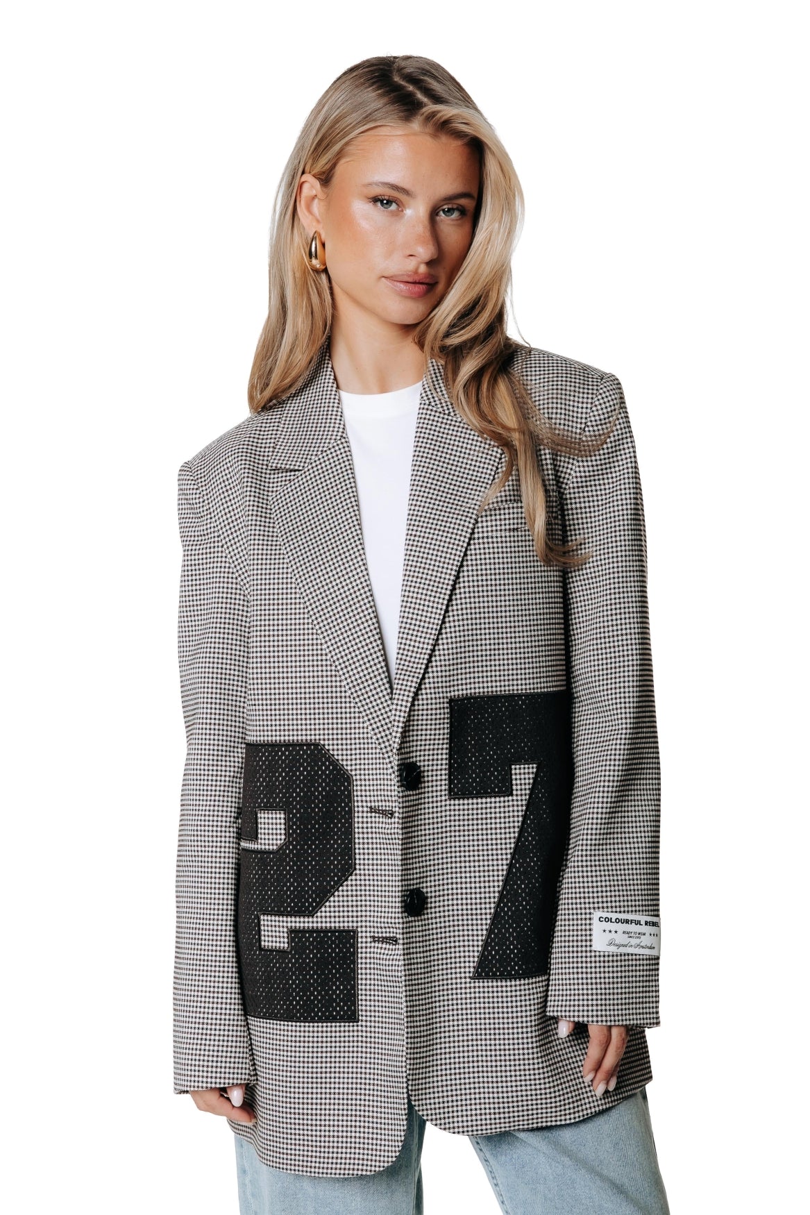 Gemma Dogtooth Nr 27 Blazer | Beige