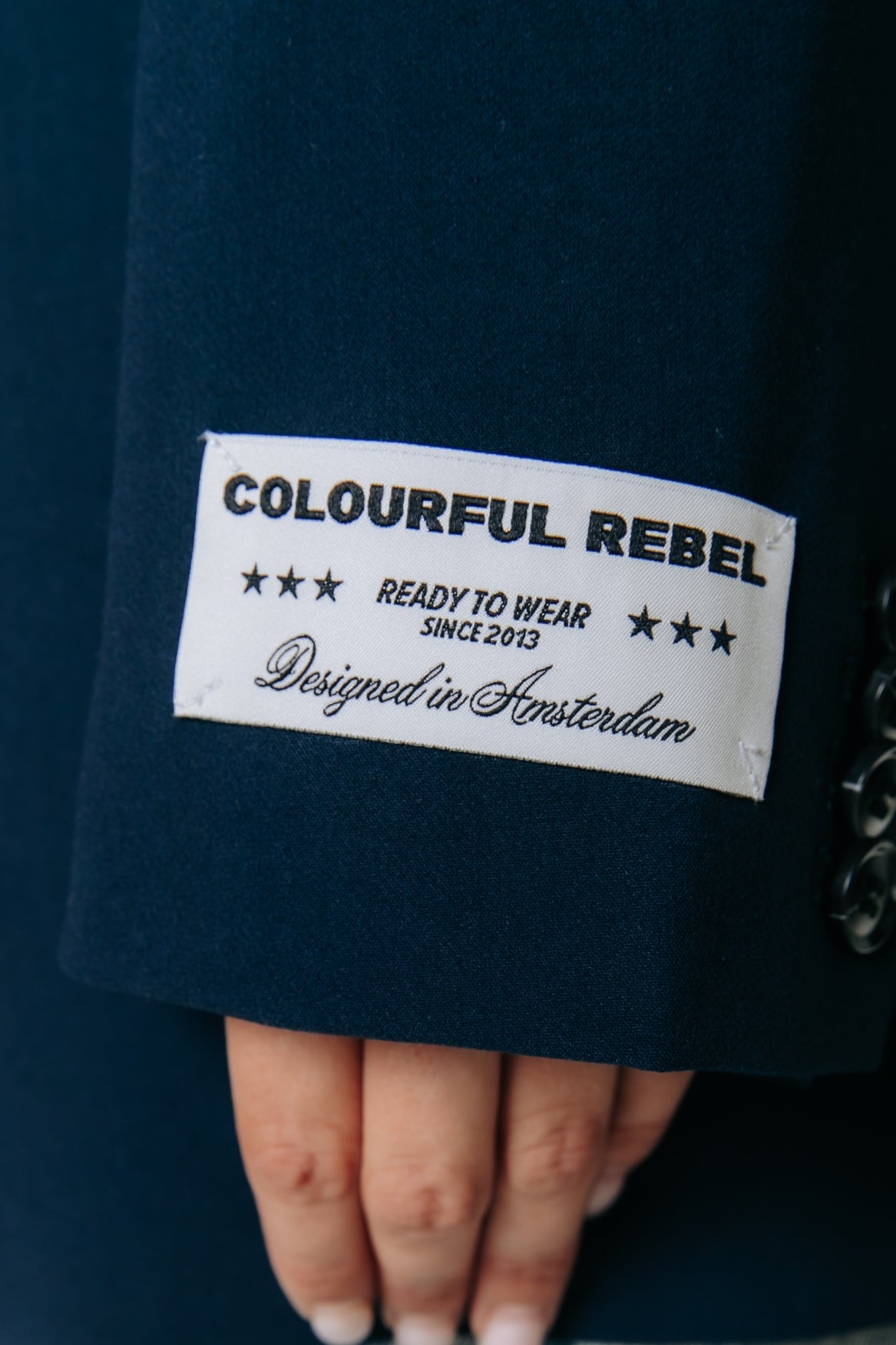 Gemma Logo Patch Blazer | Dark Navy