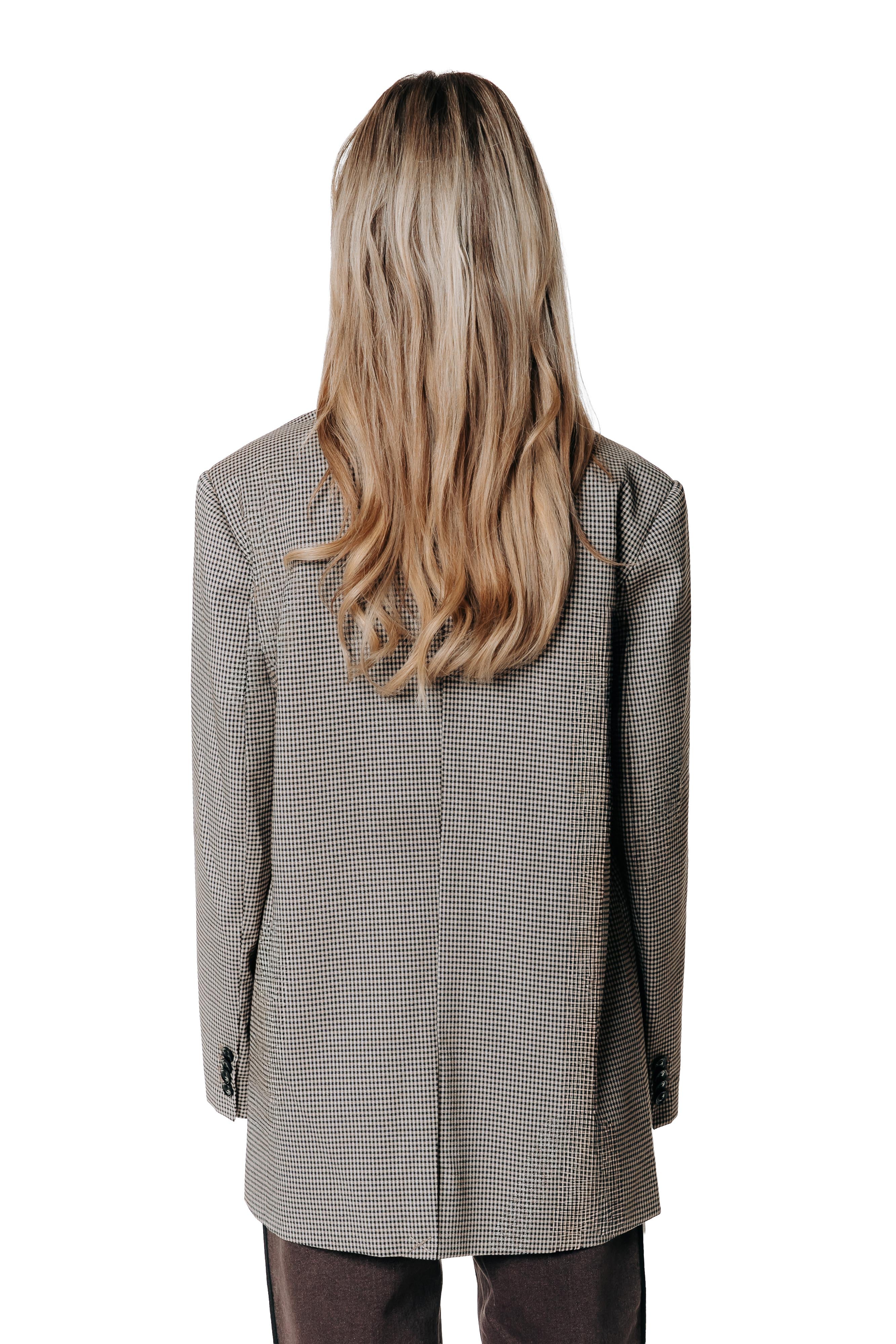 Mimmi Dogtooth Blazer | Light brown