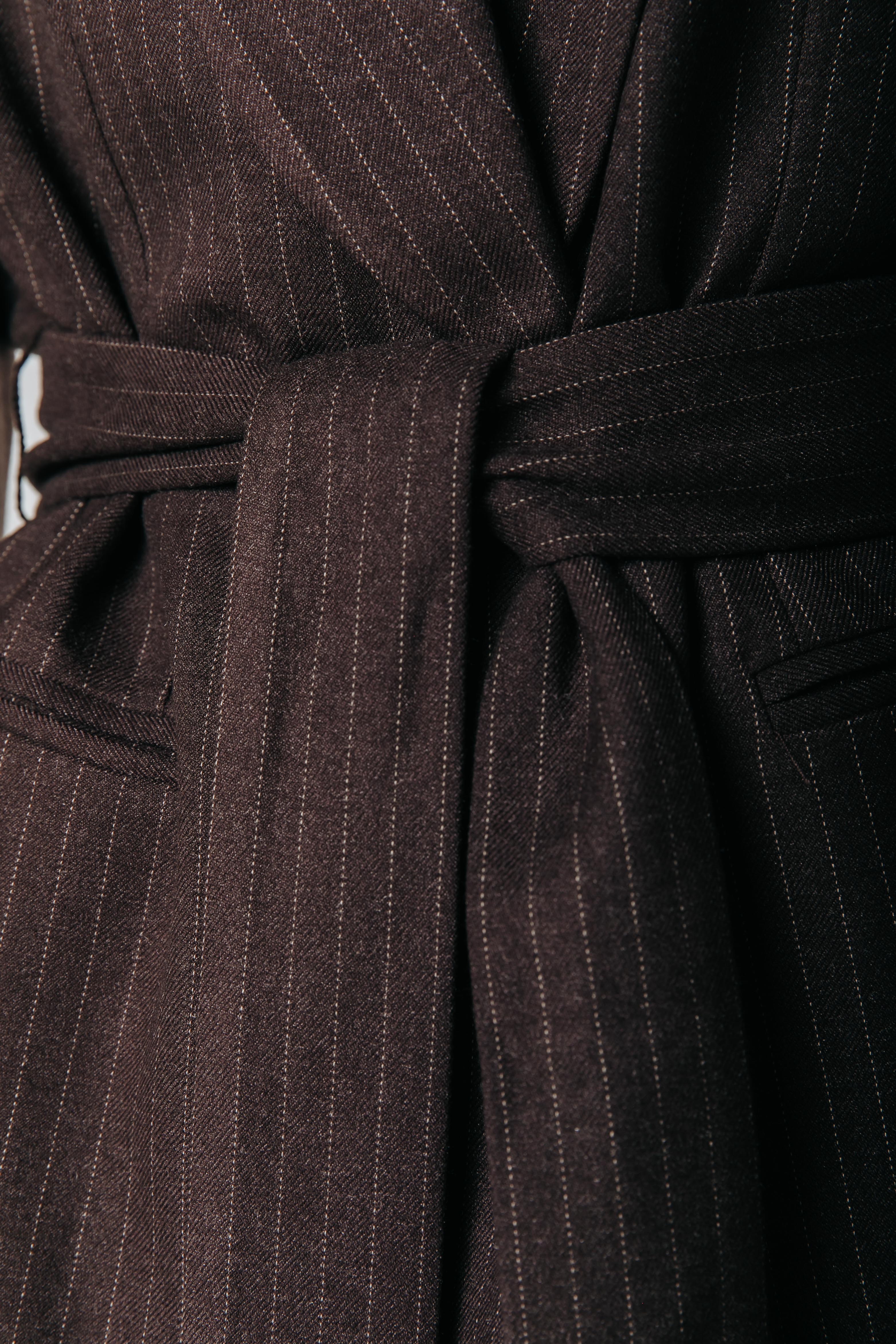 Izzy Pinstripe Blazer | Brown