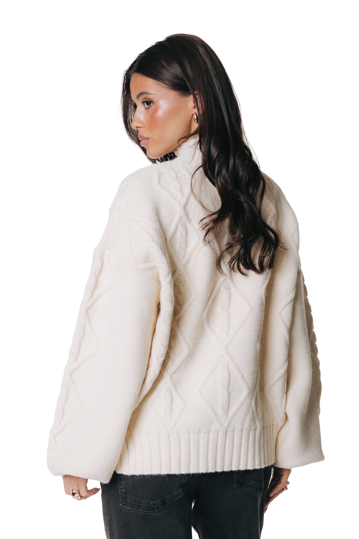 Momo Chunky Cable Knit | Off white