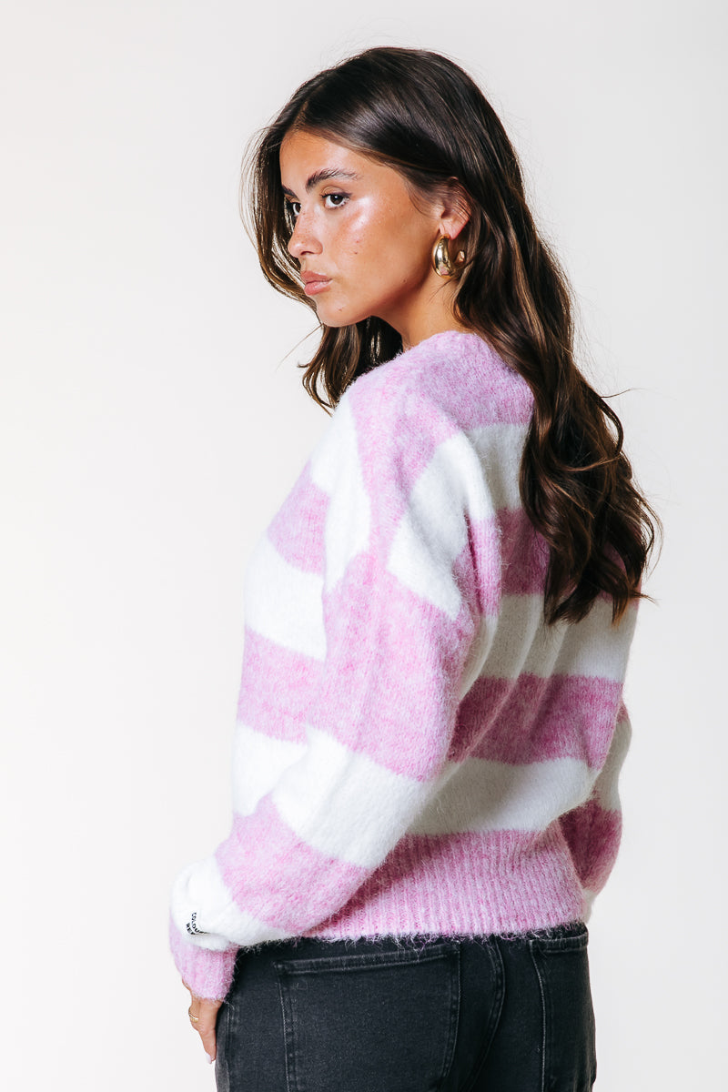 Olivia Knit | White/Pink