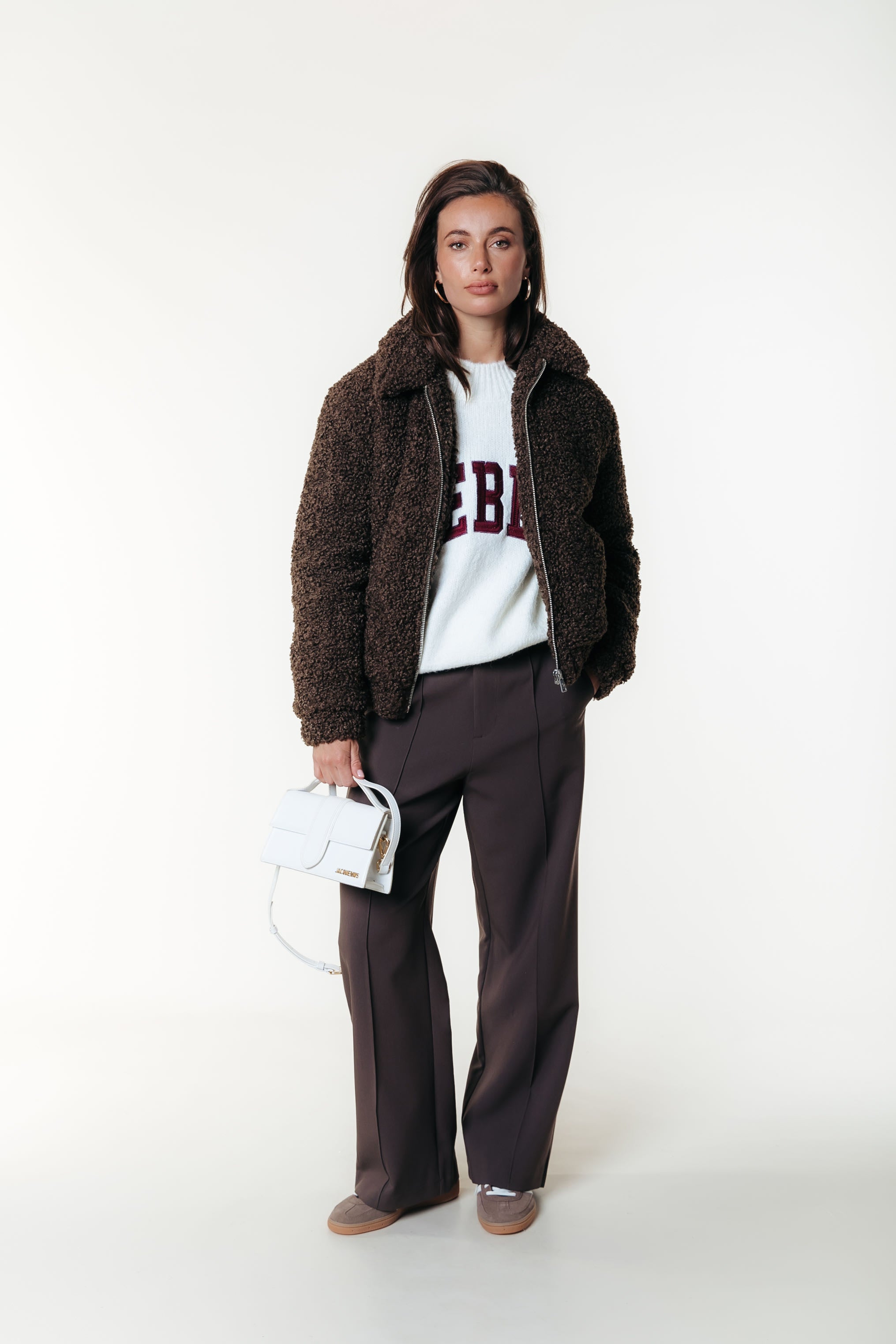 Rebel Crewneck Knitted Sweater | Off white