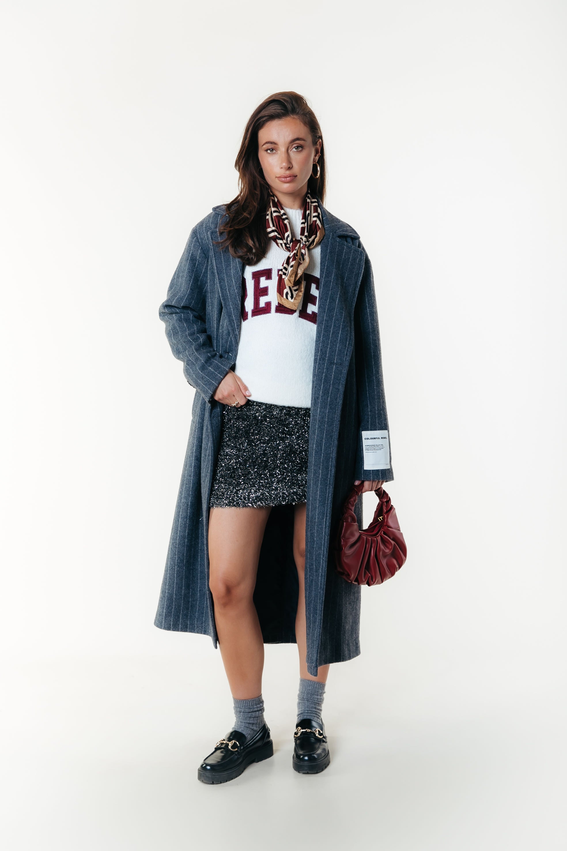 Rebel Crewneck Knitted Sweater | Off white