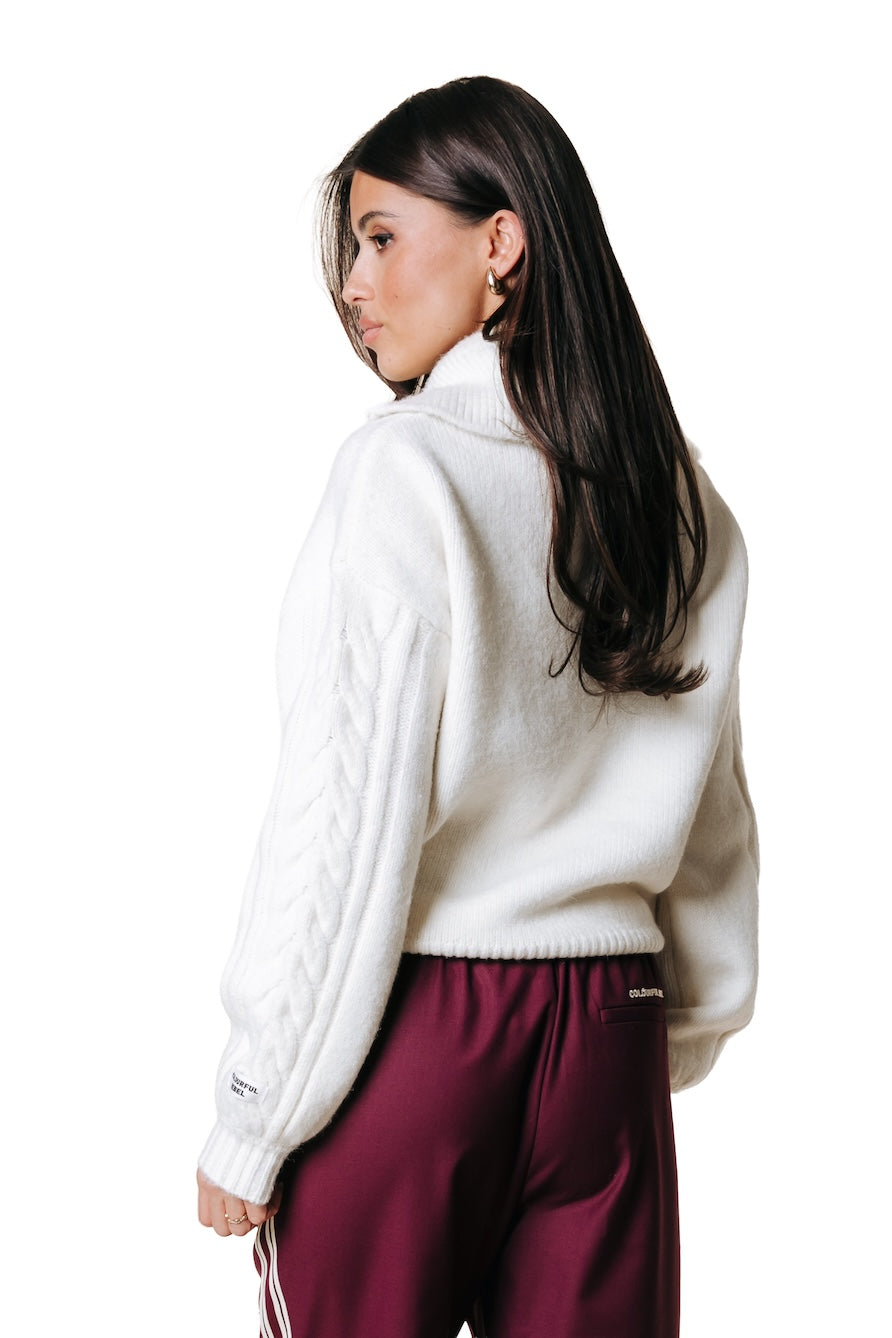 Luna Zip Sweater | Off white