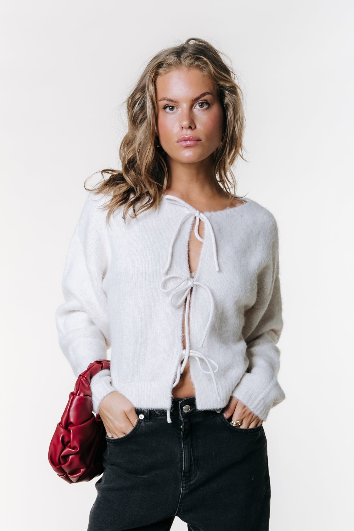 Hazel Bow Knit | Sand