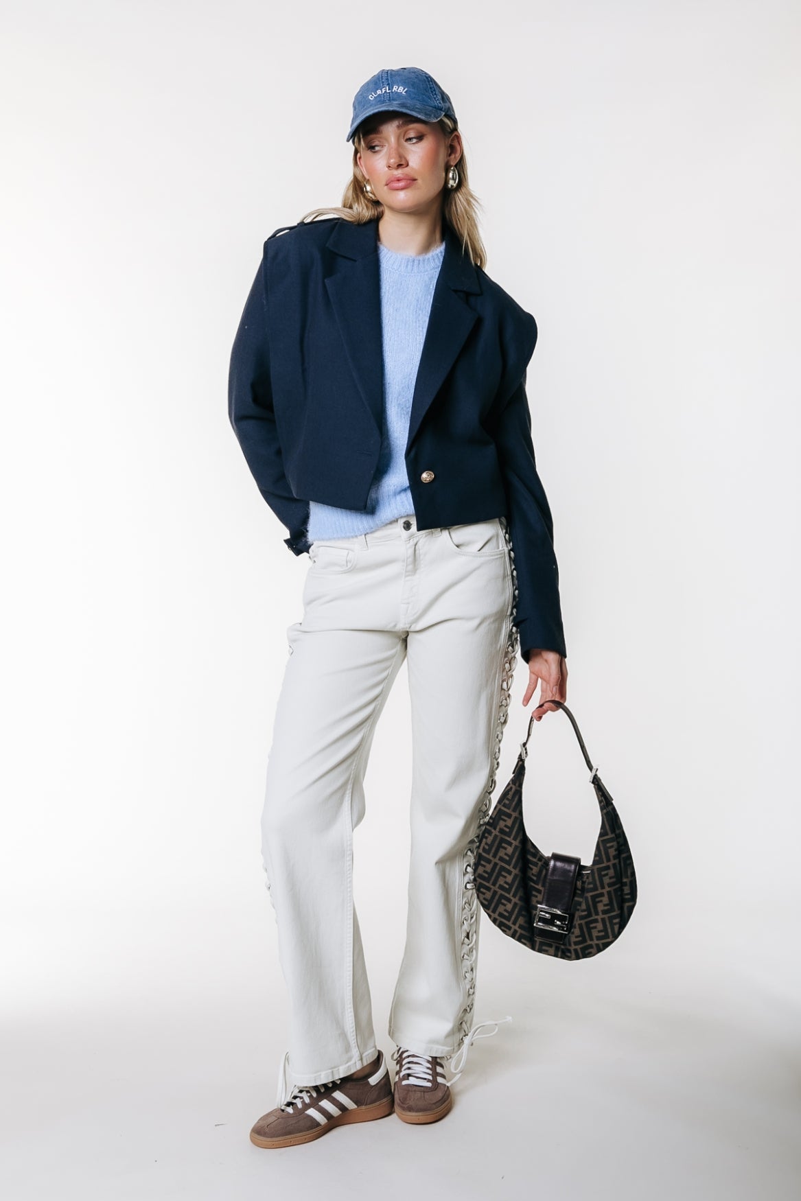 Olivia Strickpullover mit Rundhalsausschnitt | Eisblau