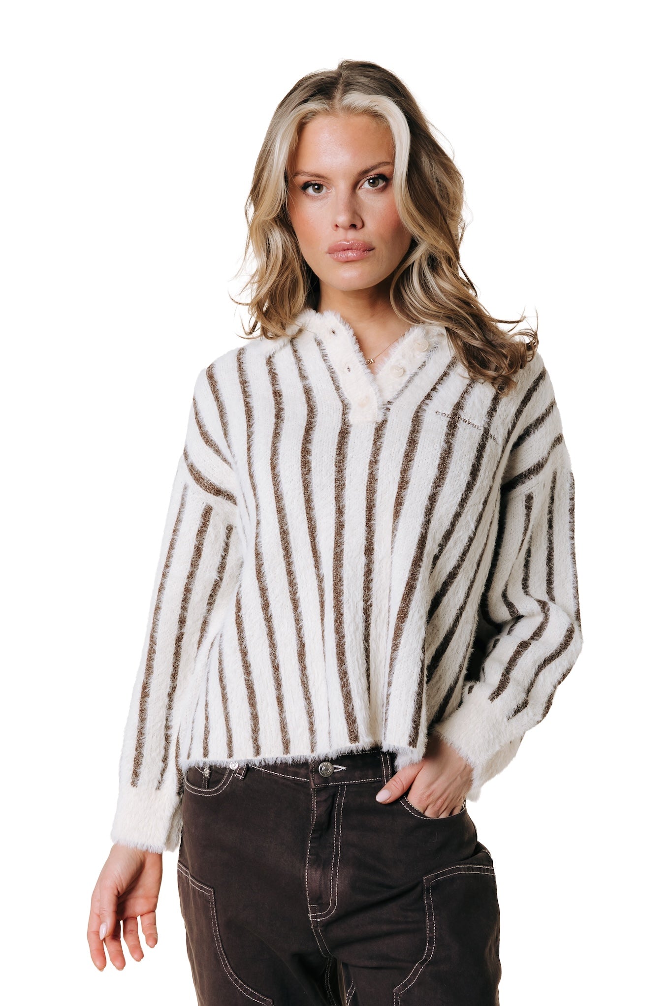 Bobbi Stripe Knitted Longsleeve | Sand