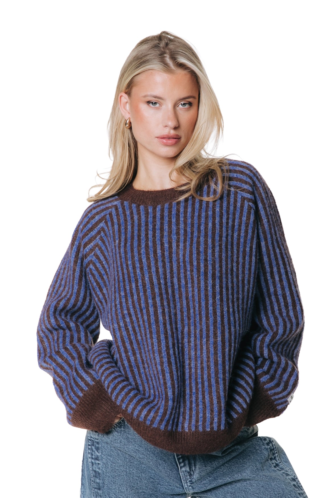 Lou Two Tone Sriped Knit | Multicolor