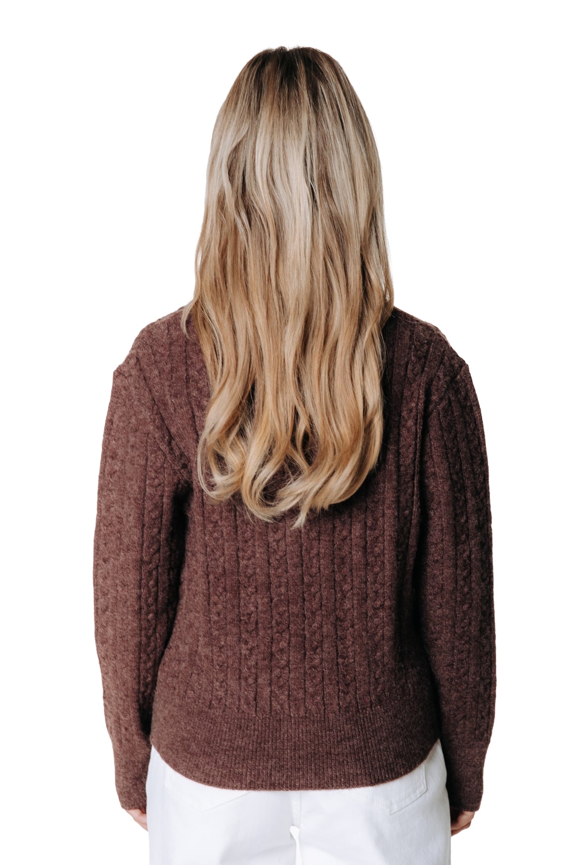 Fenna Two Way Zip Knit | Brown