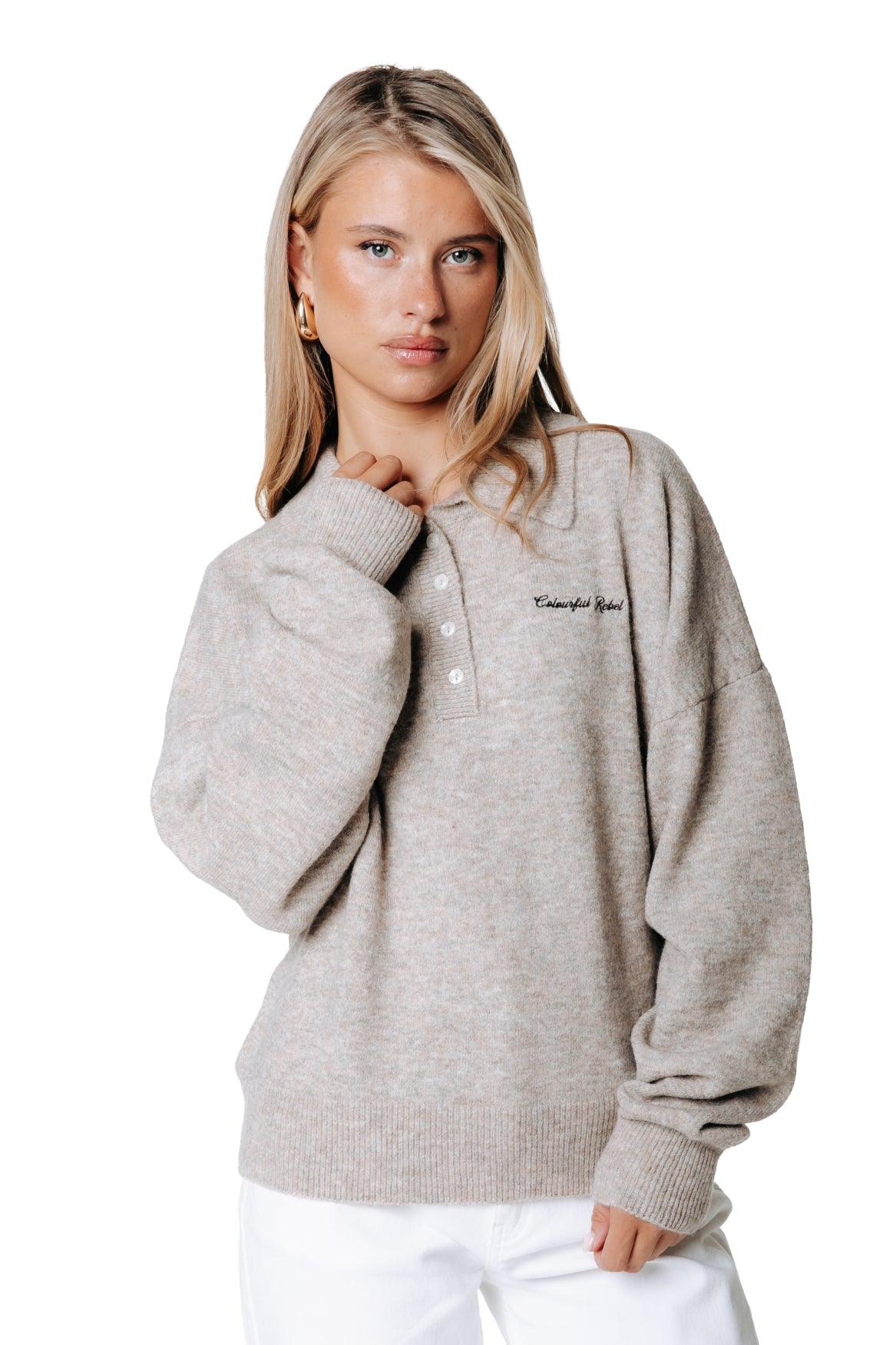 Linsey Fluffy Knit | Beige