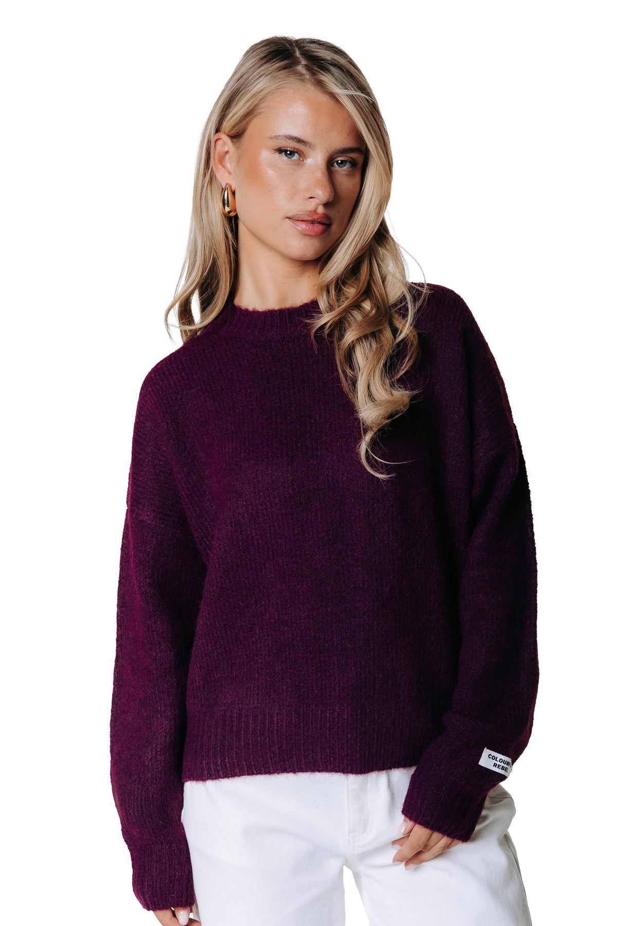 Olivia Knit | Merlot Red