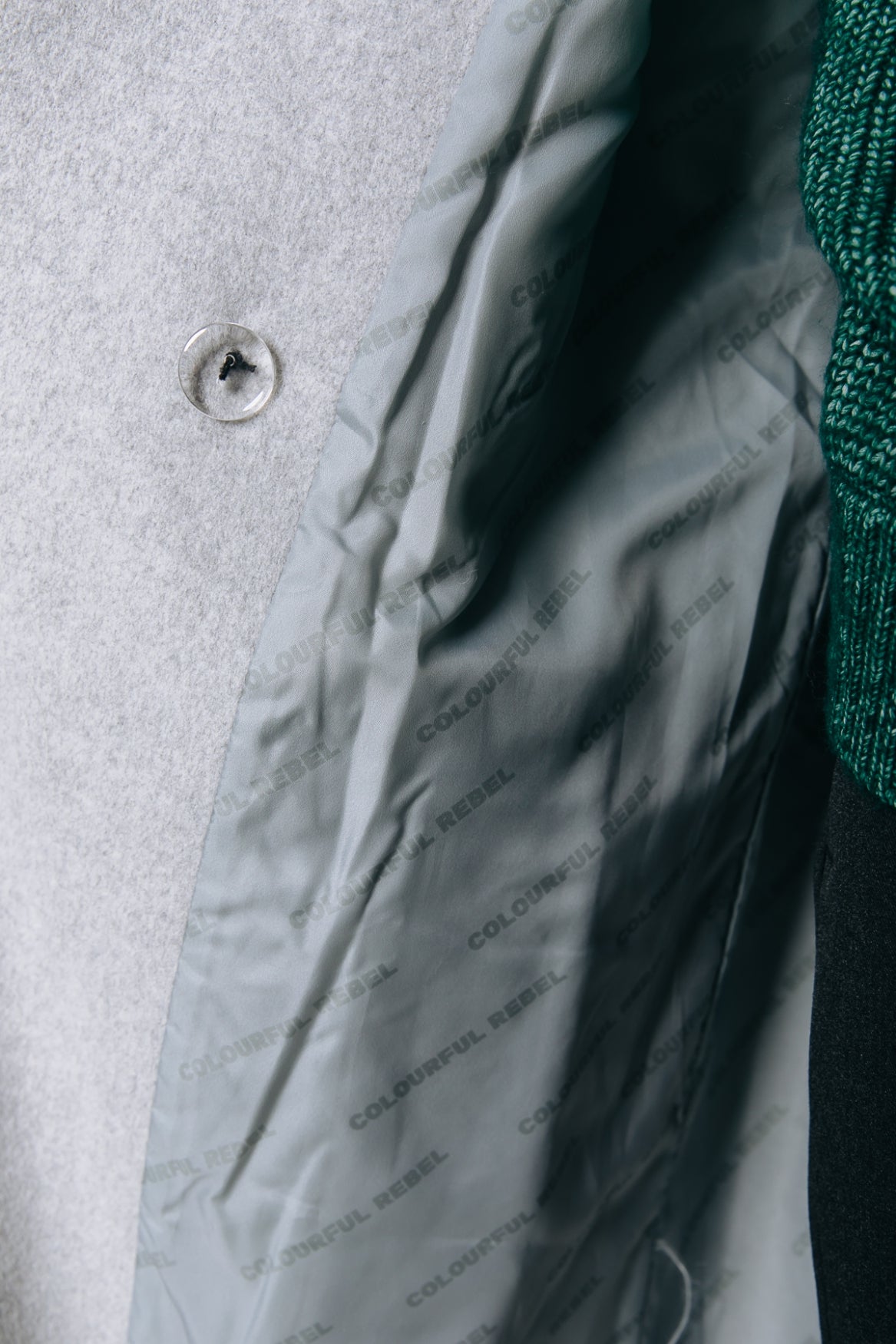 Zania Wool Long Coat | Light grey melange