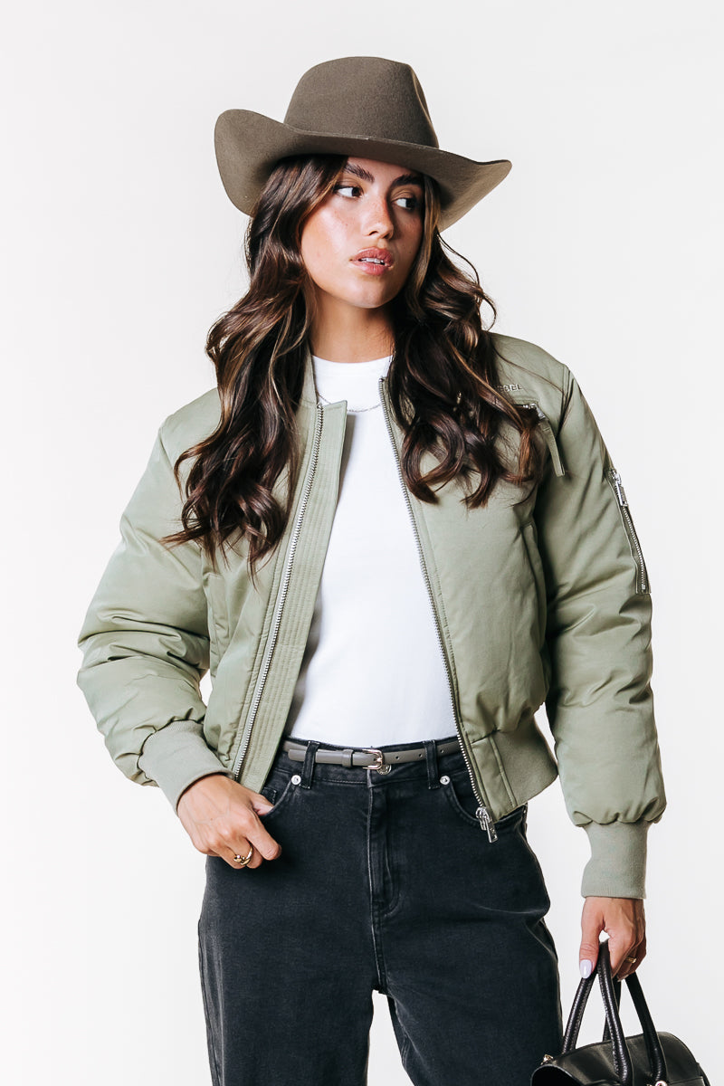 Dihya Bomber Jacket | Vintage green