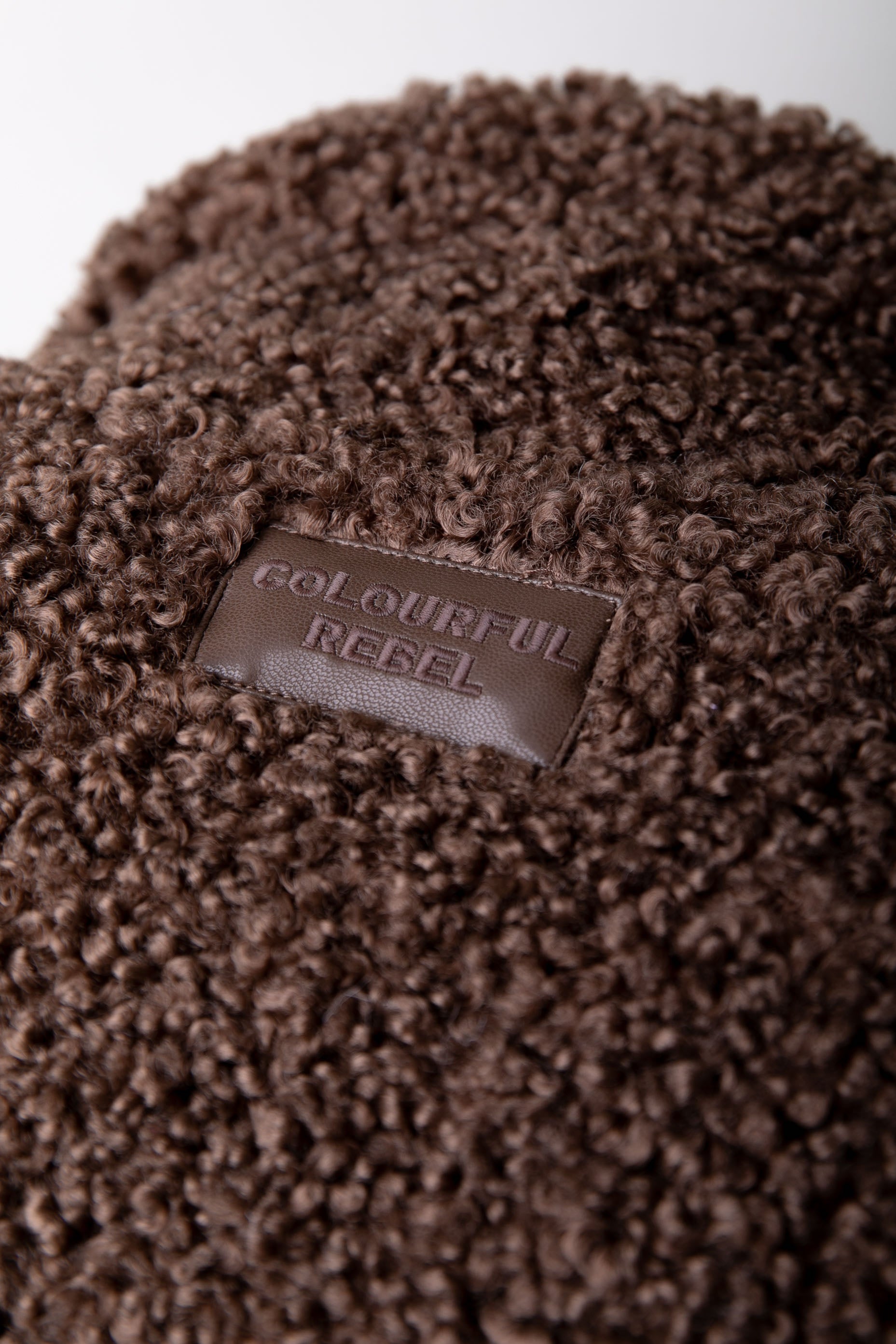 Charley Teddy Bomber Jacket | Chocolate Brown