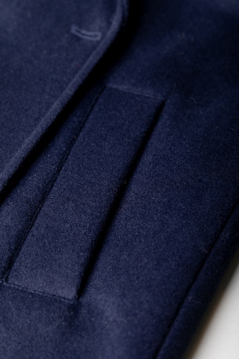Zania Wool Long Coat | Navy