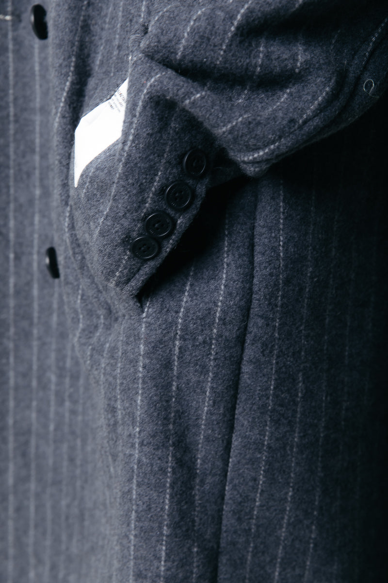 Zania Wool Long Coat | Medium grey melange