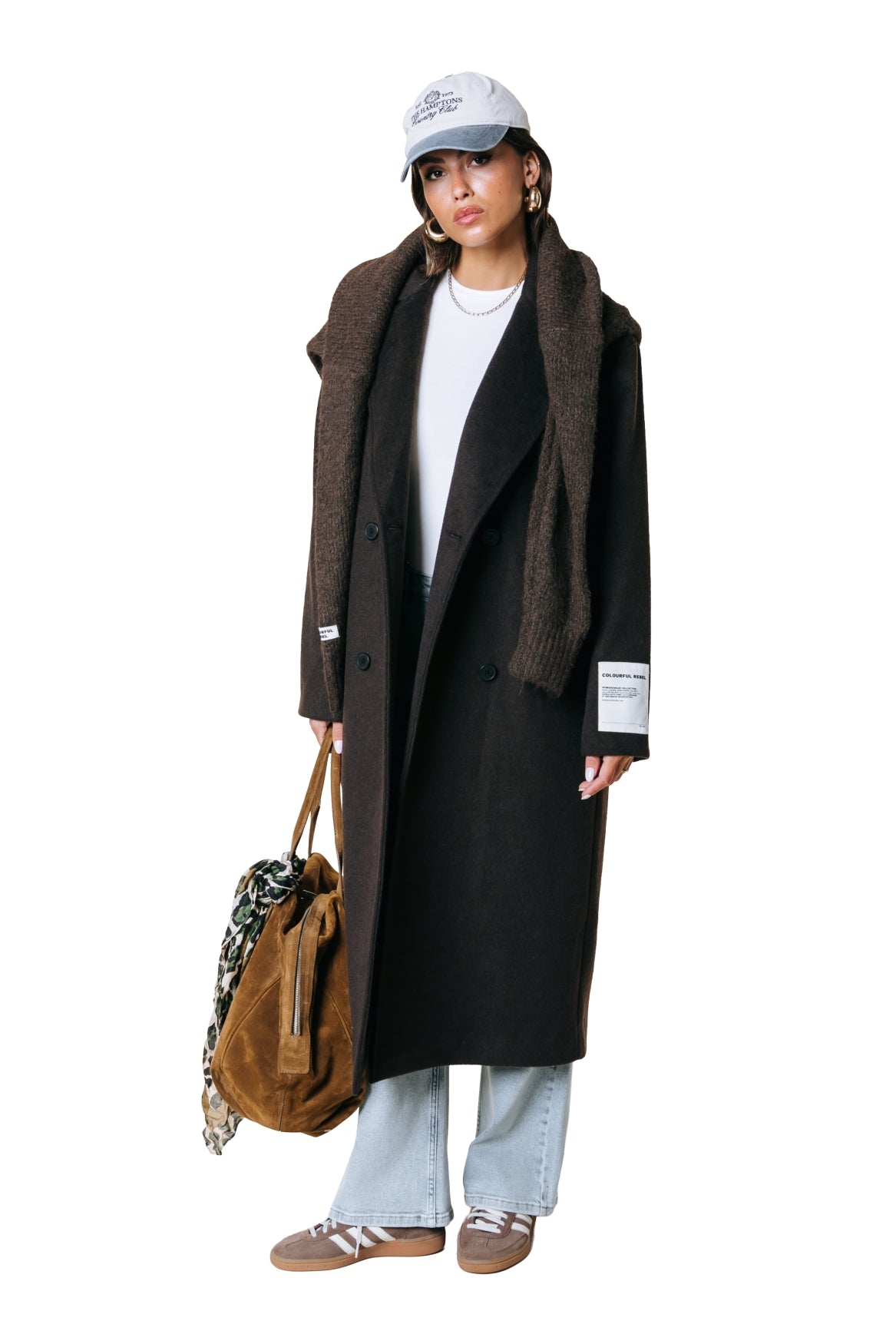 Zania Wool Long Coat | Brown