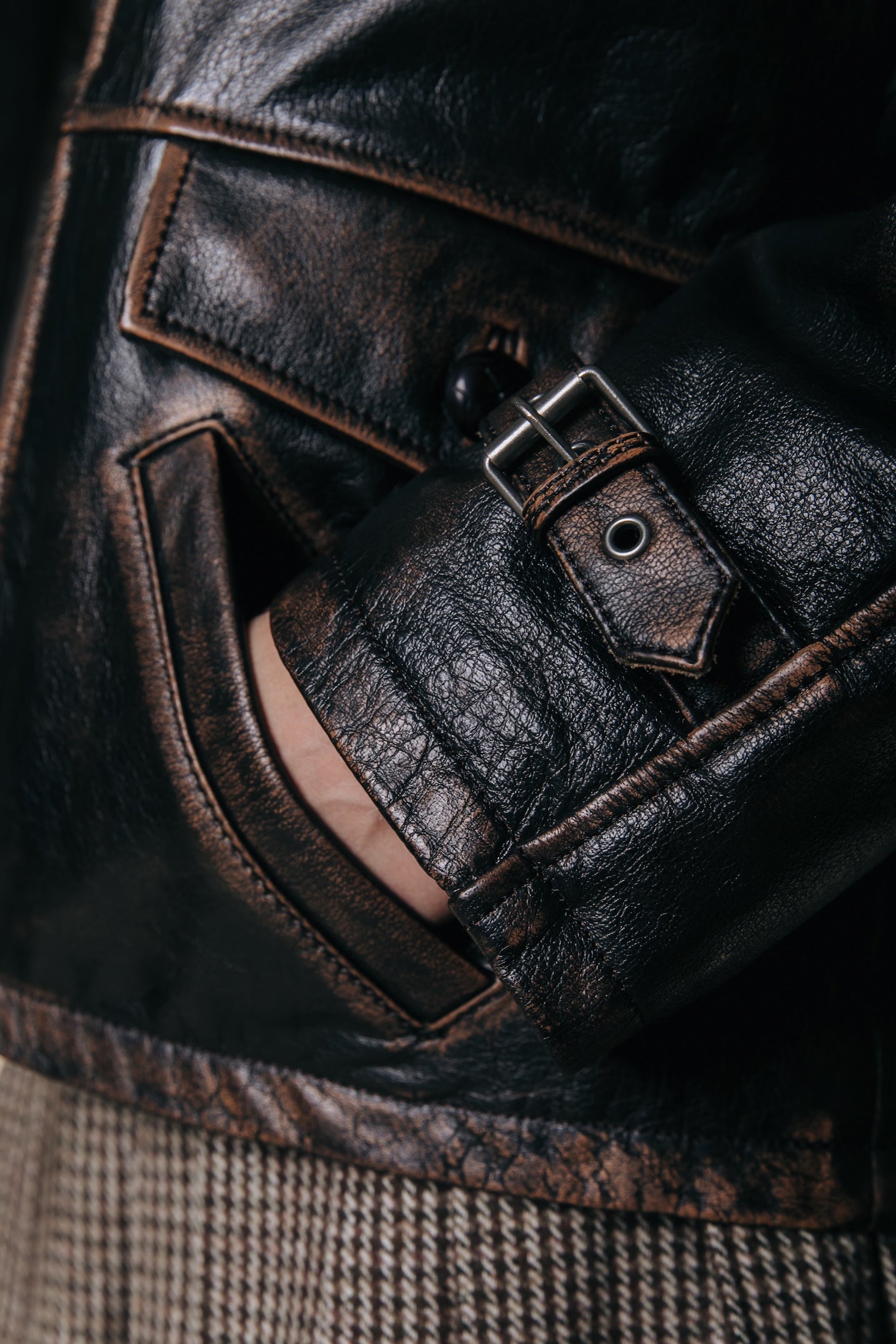 Mayra-Lederjacke | Braun