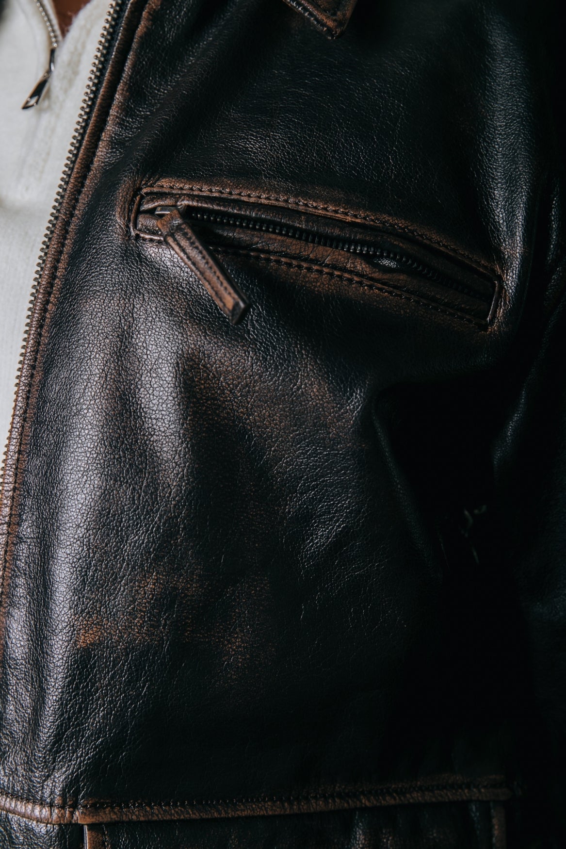 Mayra-Lederjacke | Braun