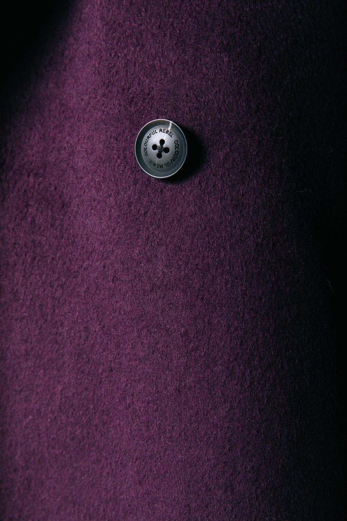 Zania Wool Long Coat | Dark purple
