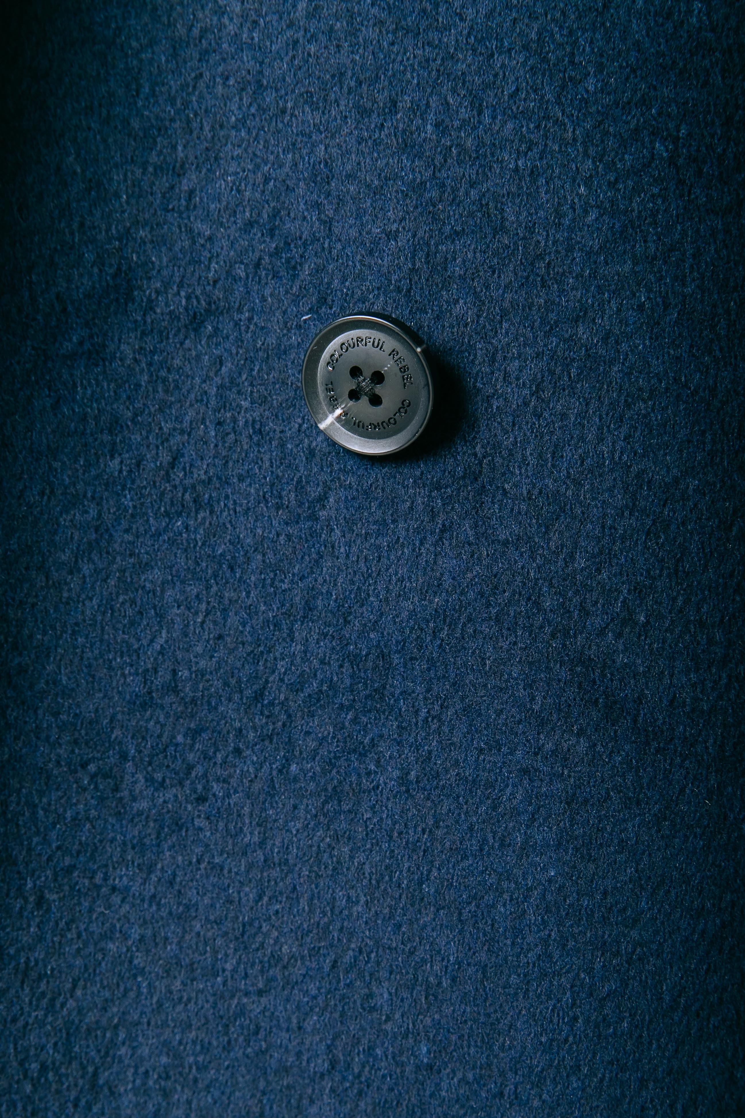Zania Wool Long Coat | Dark Navy