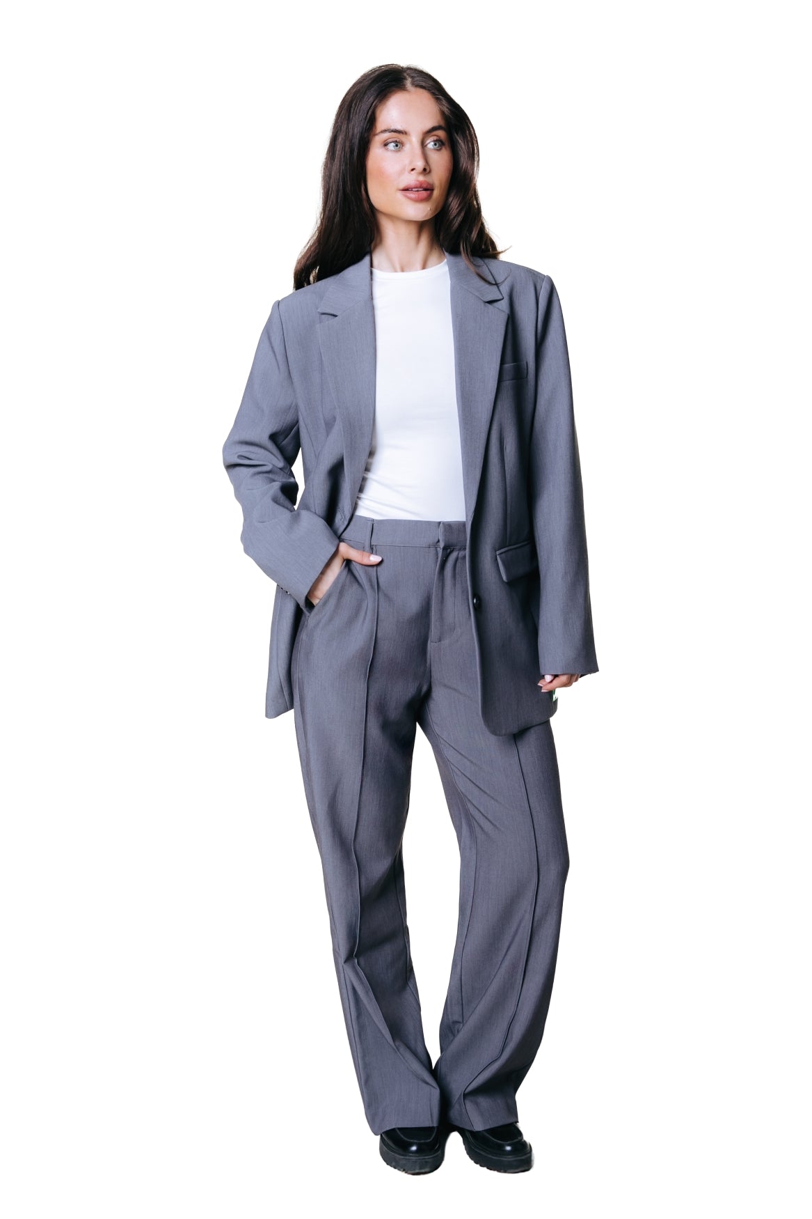 Rus Straight Pants | Grey