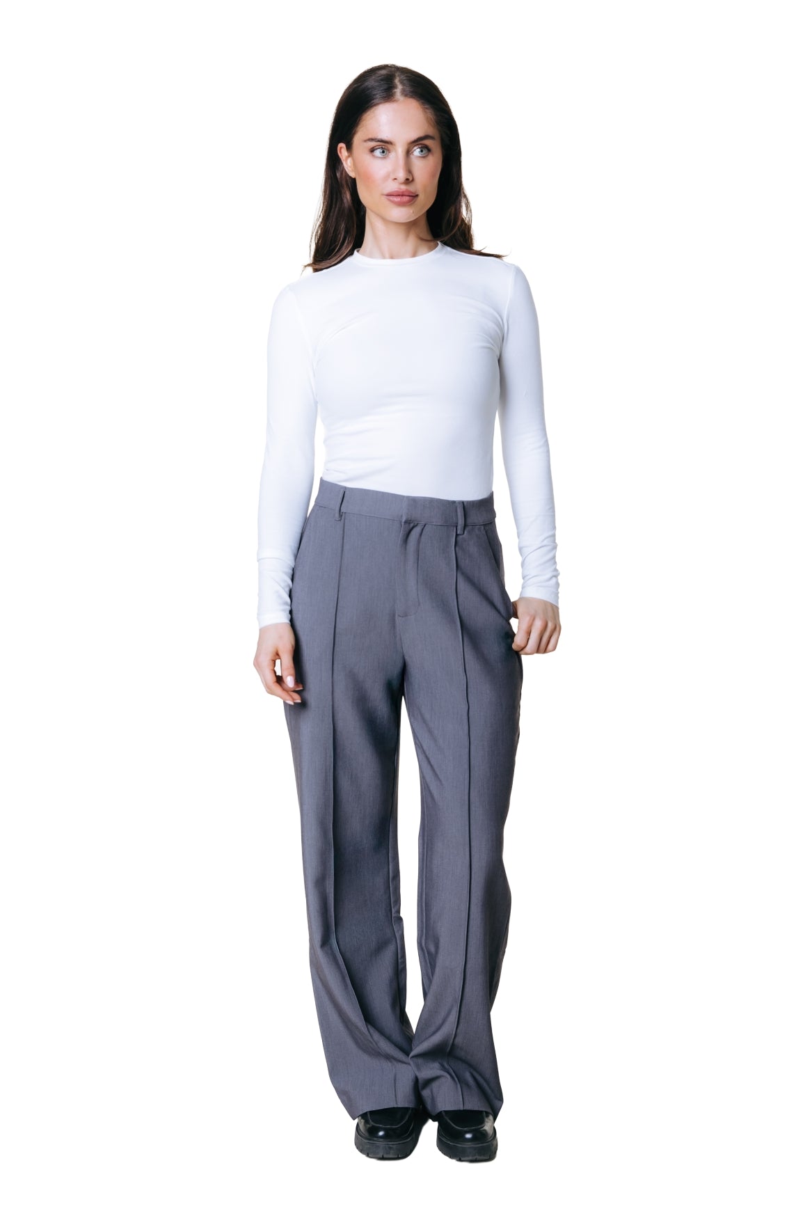 Rus Straight Pants | Grey