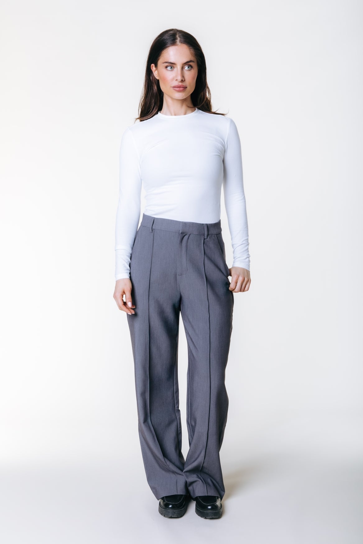 Rus Straight Pants | Grey