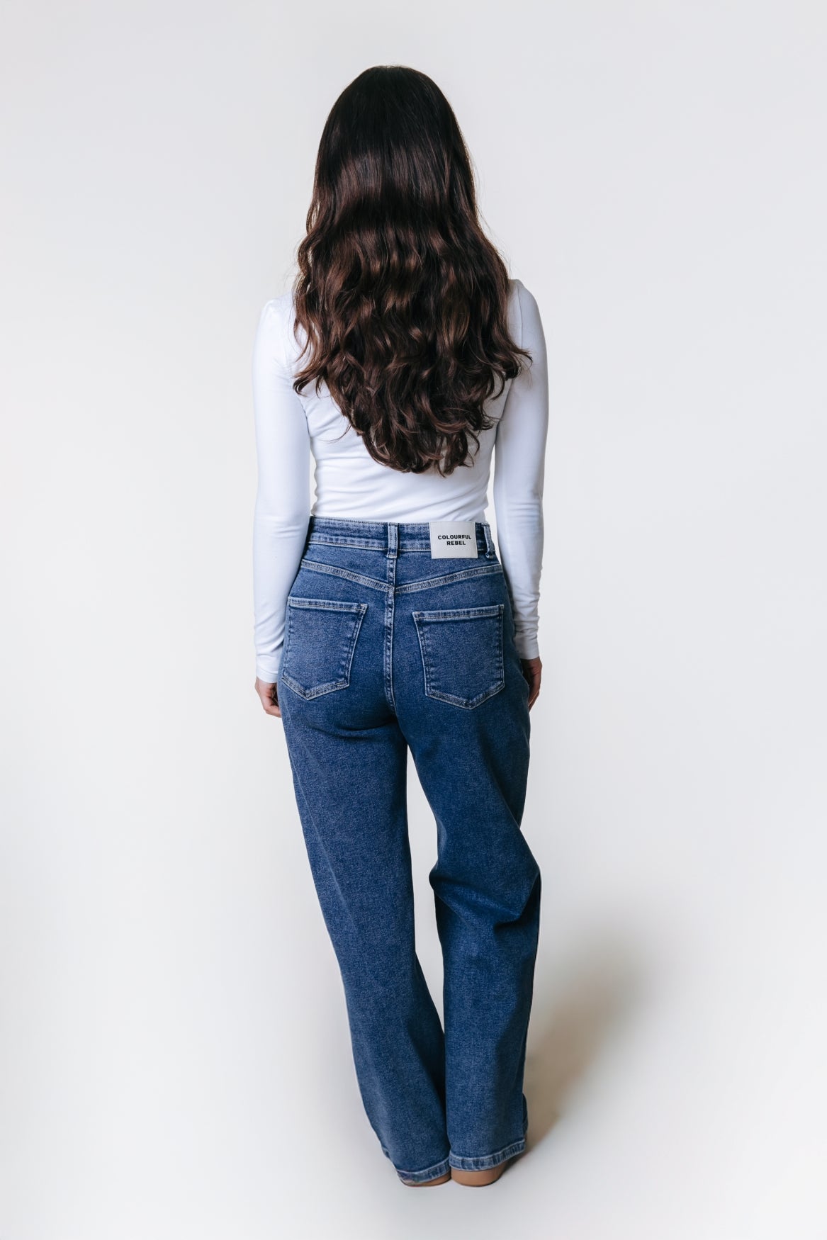 Gaias High Rise Denim | Mid blue denim