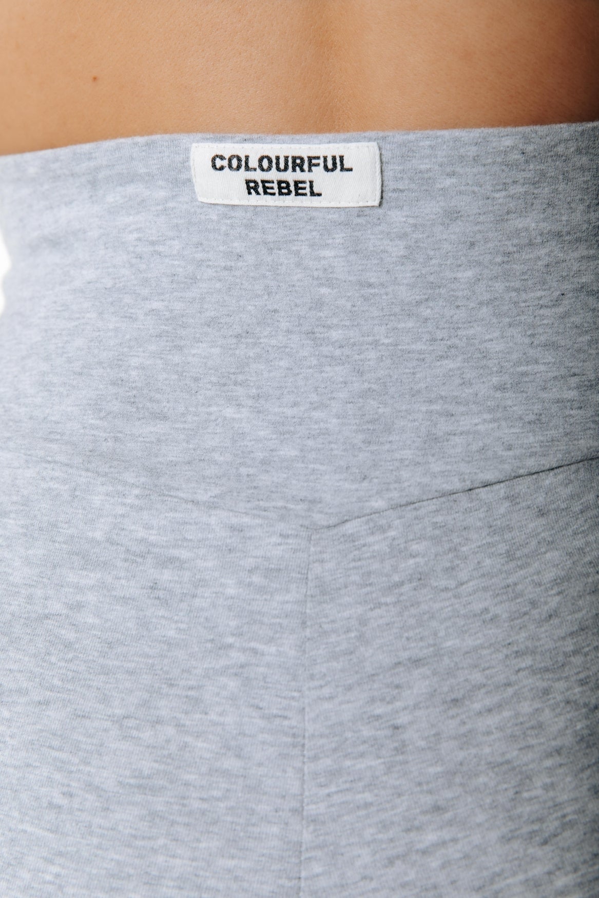 Fitted Flare Pants | Medium grey melange