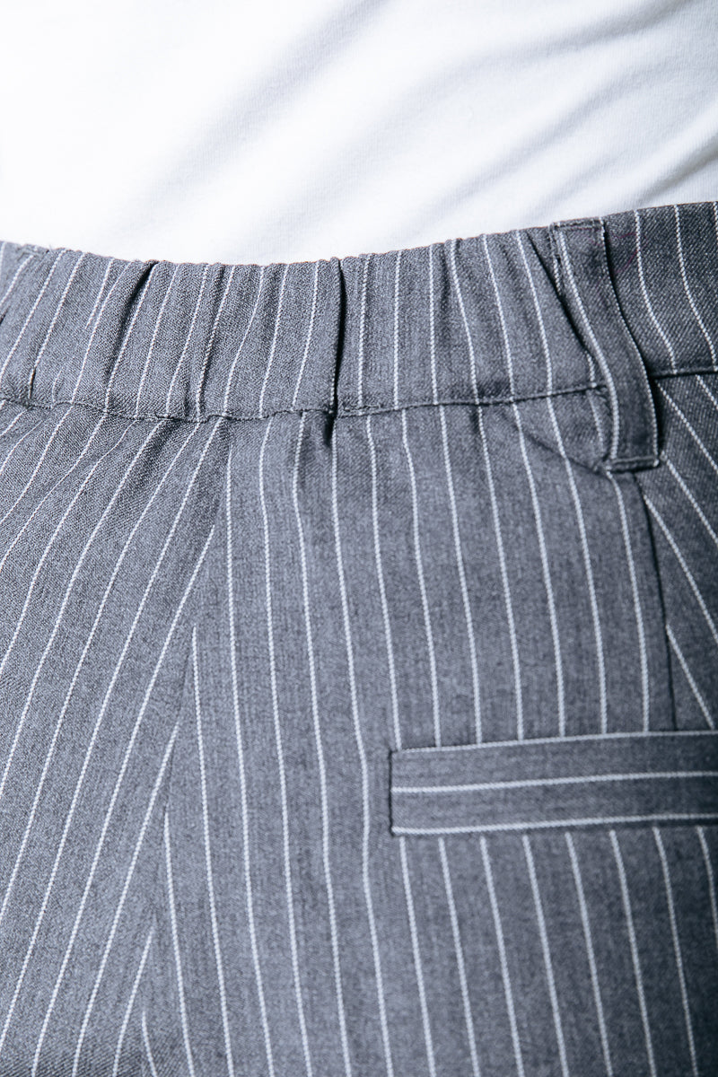 Rus Pinstripe Straight Pants | Dark grey