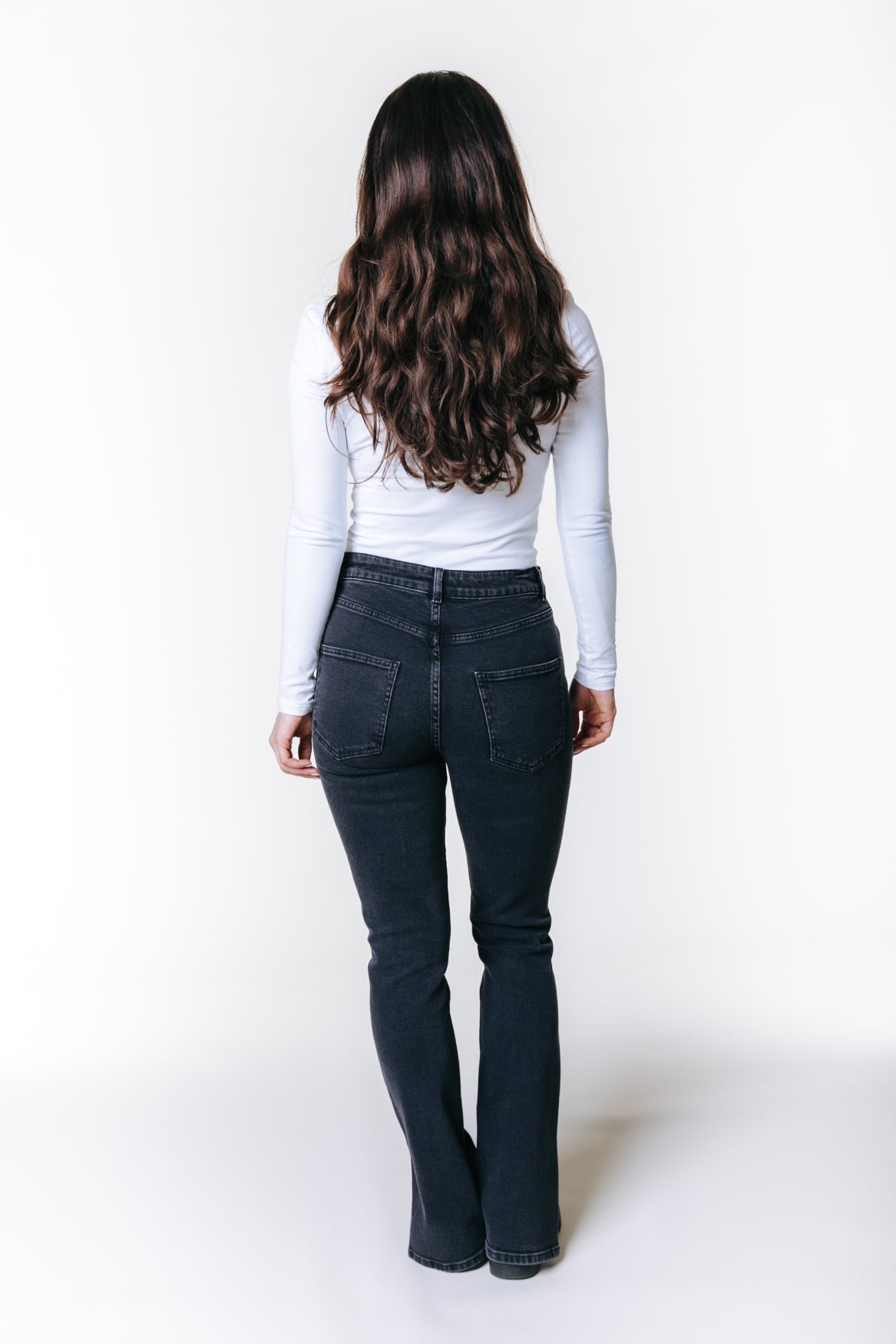 Livia High Rise Denim | Dark grey denim