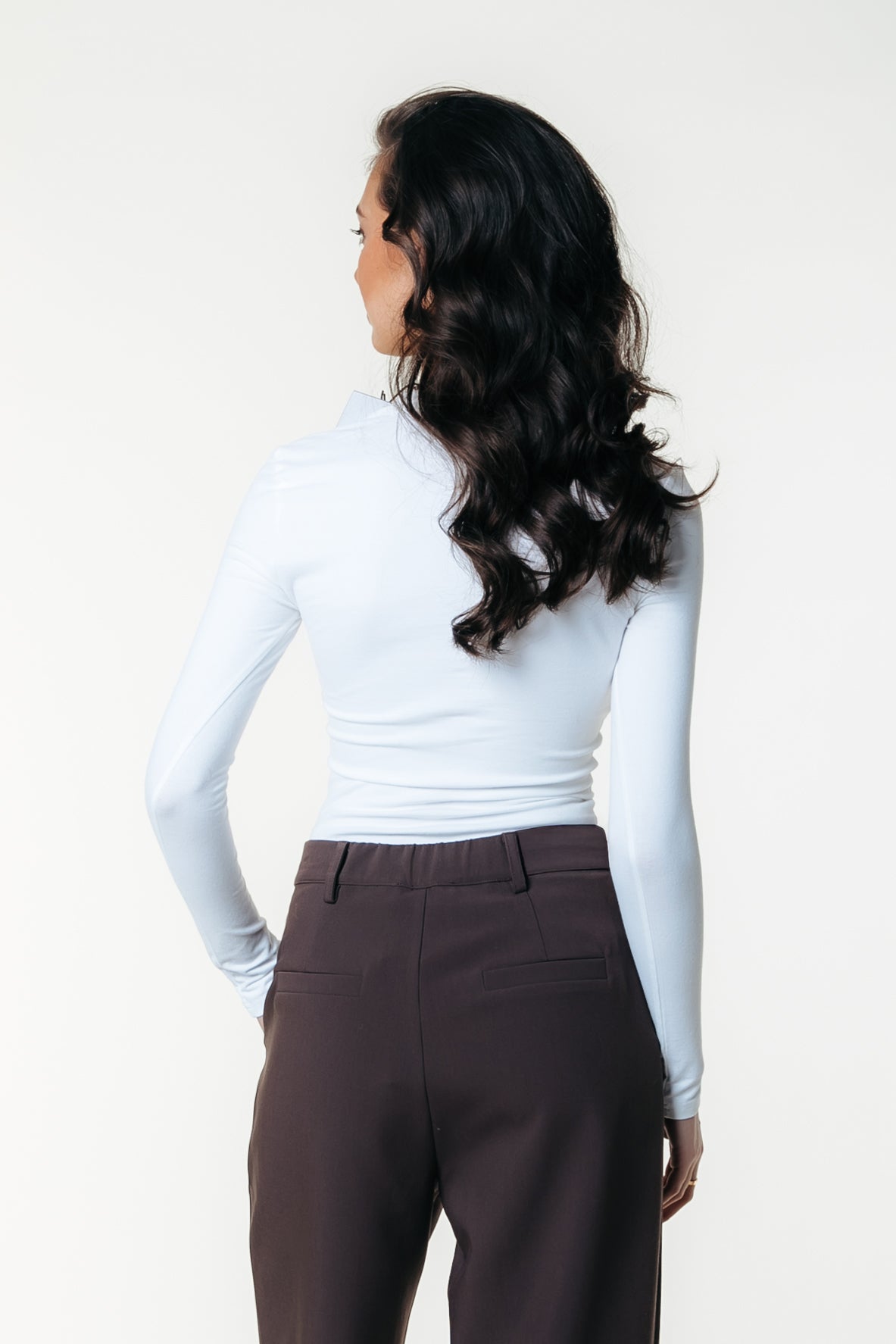 Rus Pinstripe Straight Pants | Brown