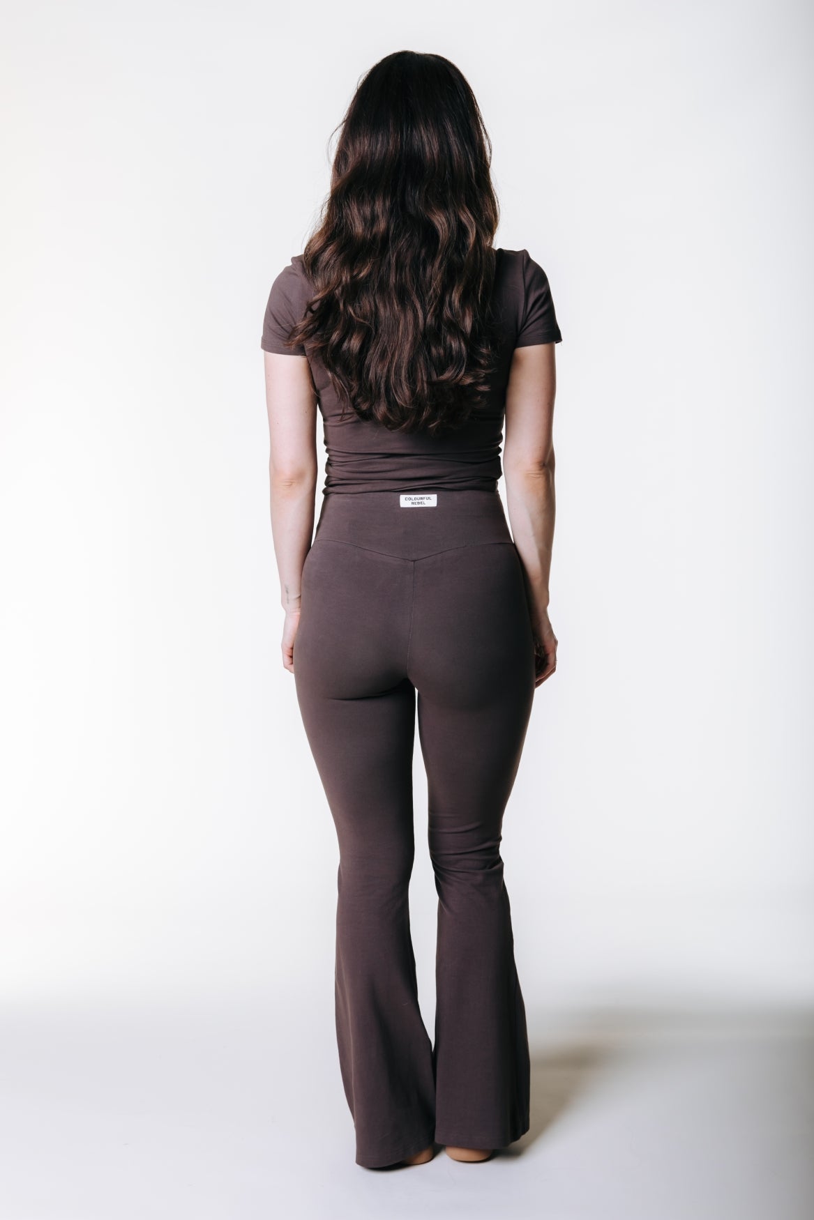 Uni Fitted Flare Pants | Brown